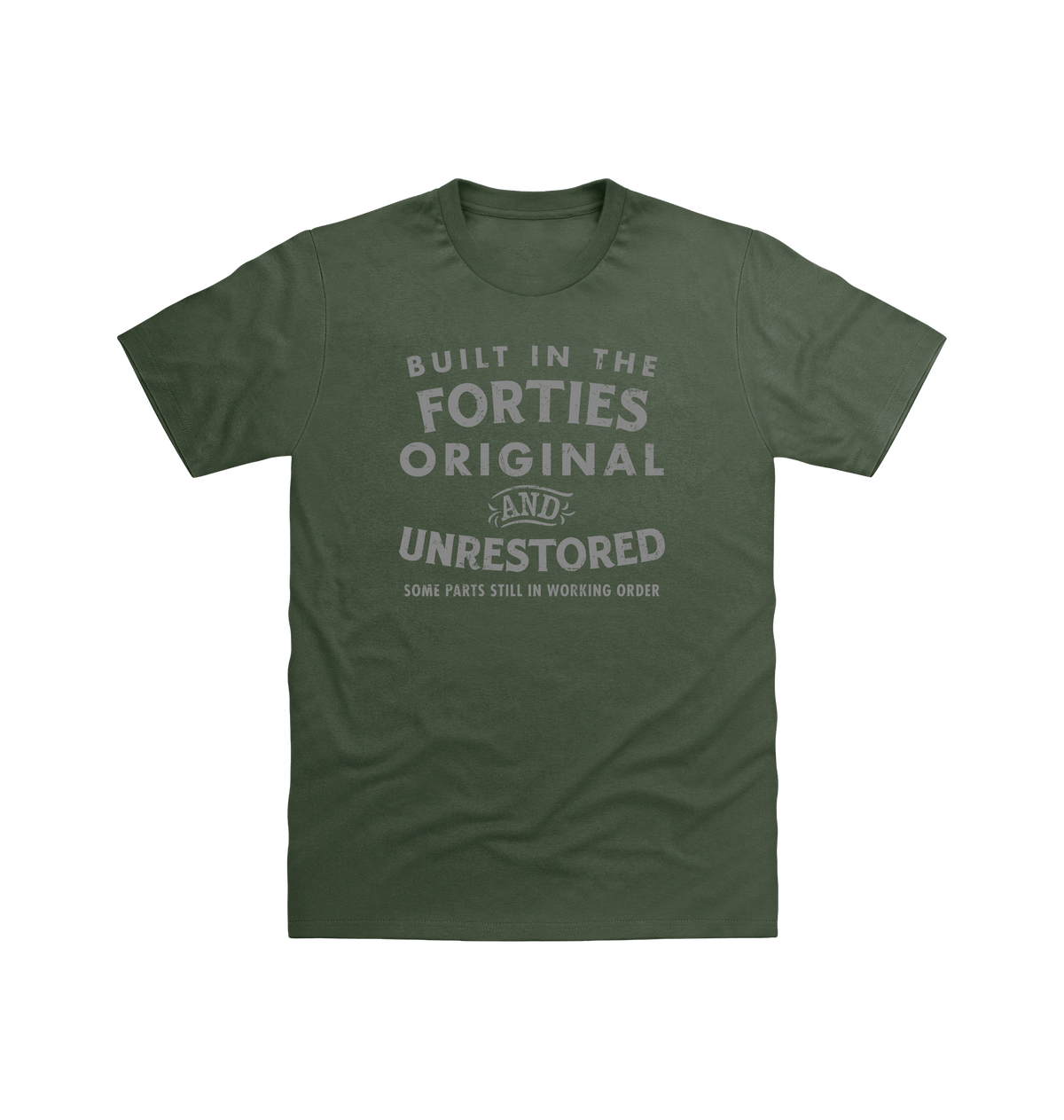 Earthy Green Printed T-shirt Front