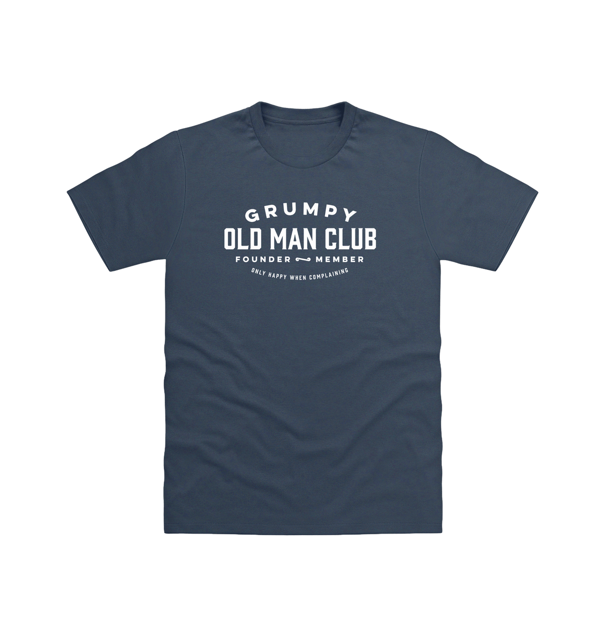 Airforce Blue Printed T-shirt Front