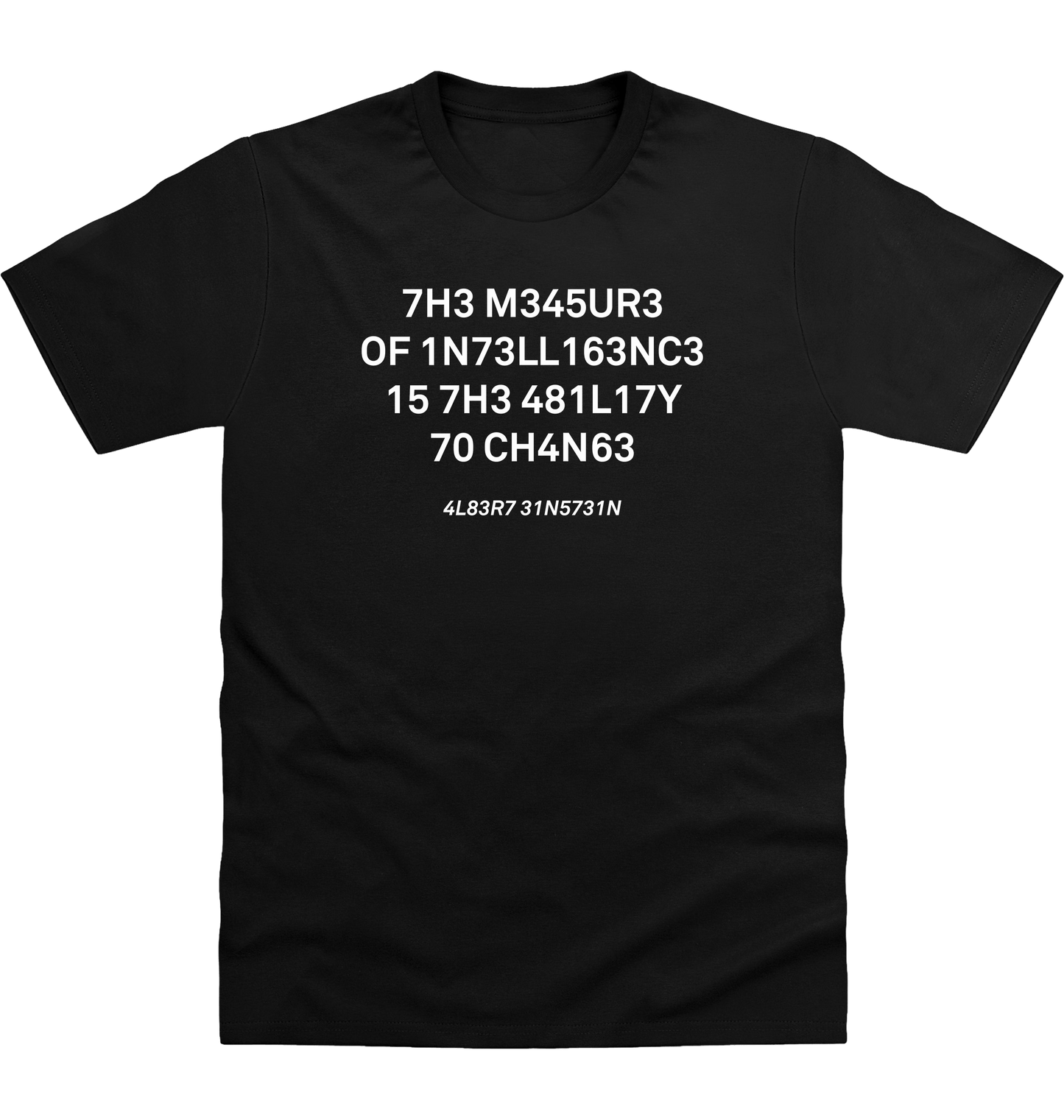 Deep Black Printed T-shirt Front