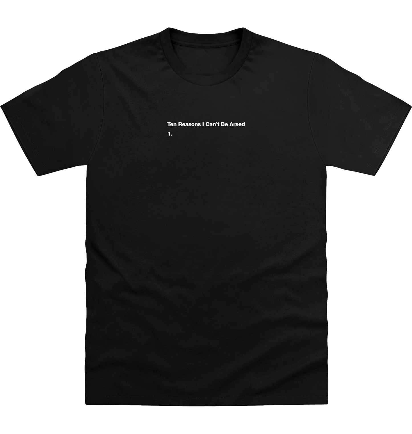 Deep Black Printed T-shirt Front