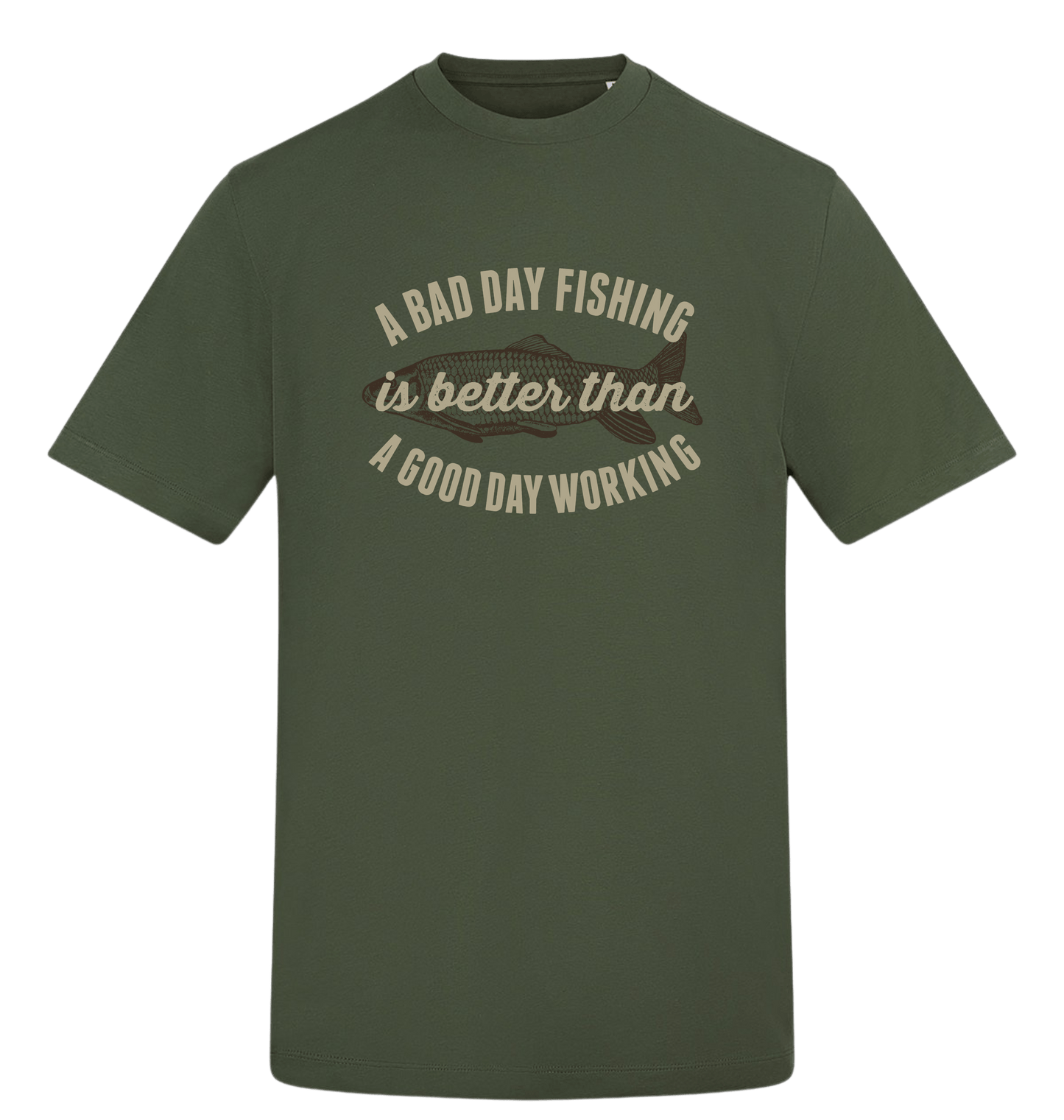 Earthy Green Printed T-shirt Front