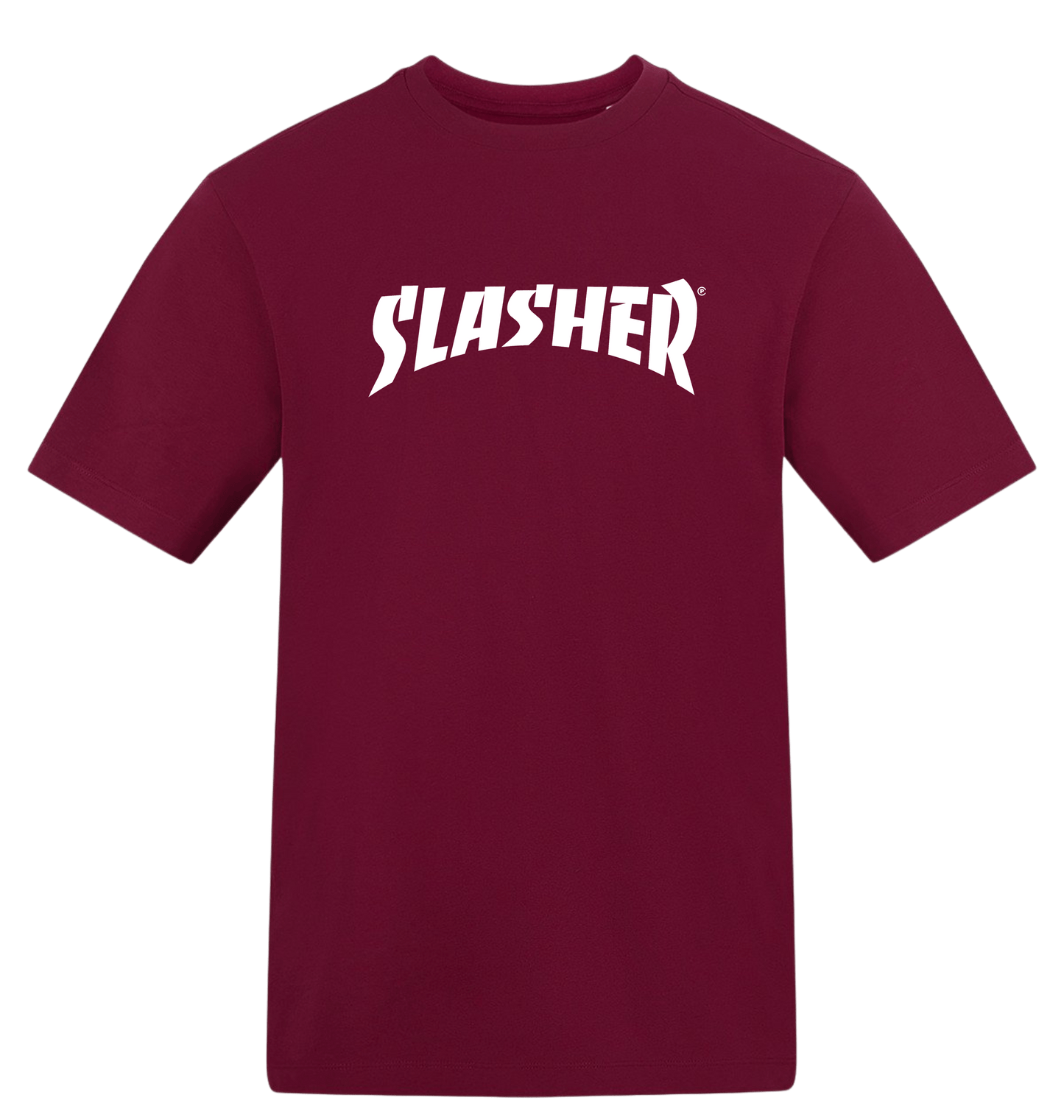 Burgundy Printed T-shirt Front