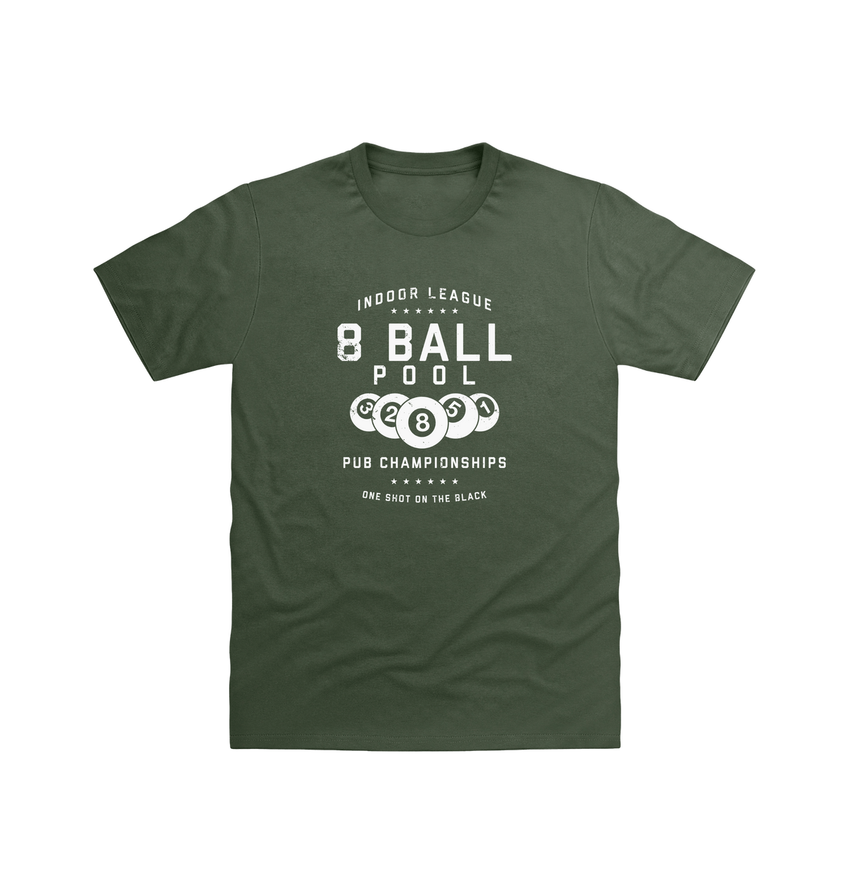 Earthy Green Printed T-shirt Front