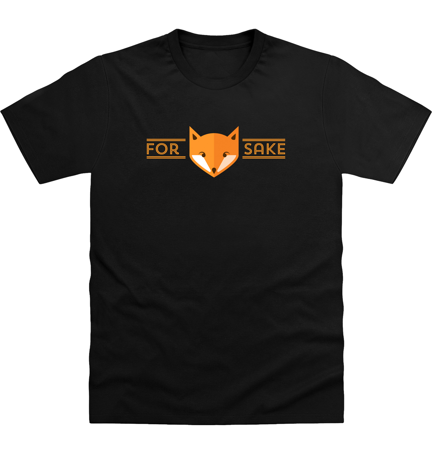 Deep Black Printed T-shirt Front