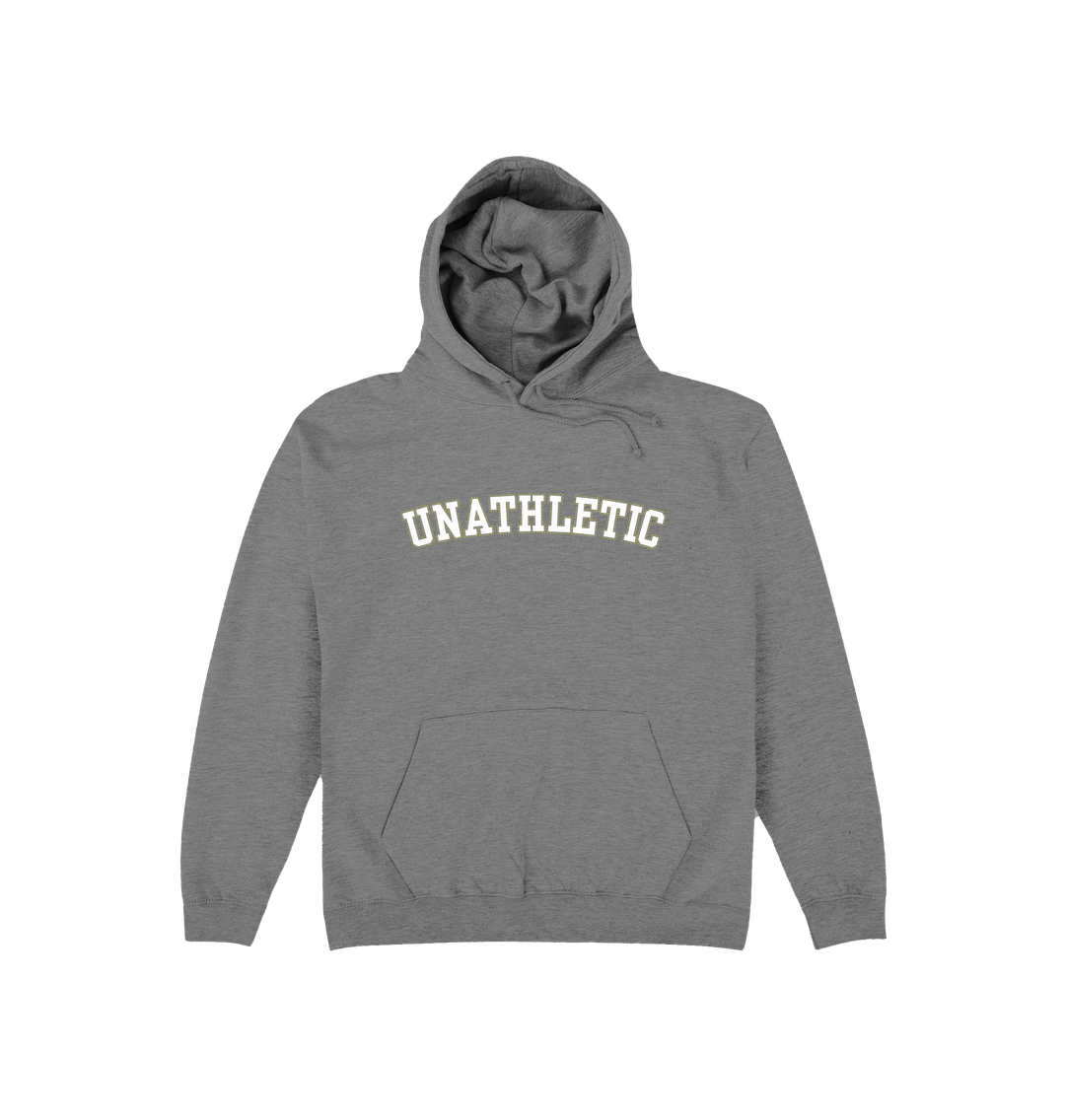 Graphite Heather Printed Hoody Front