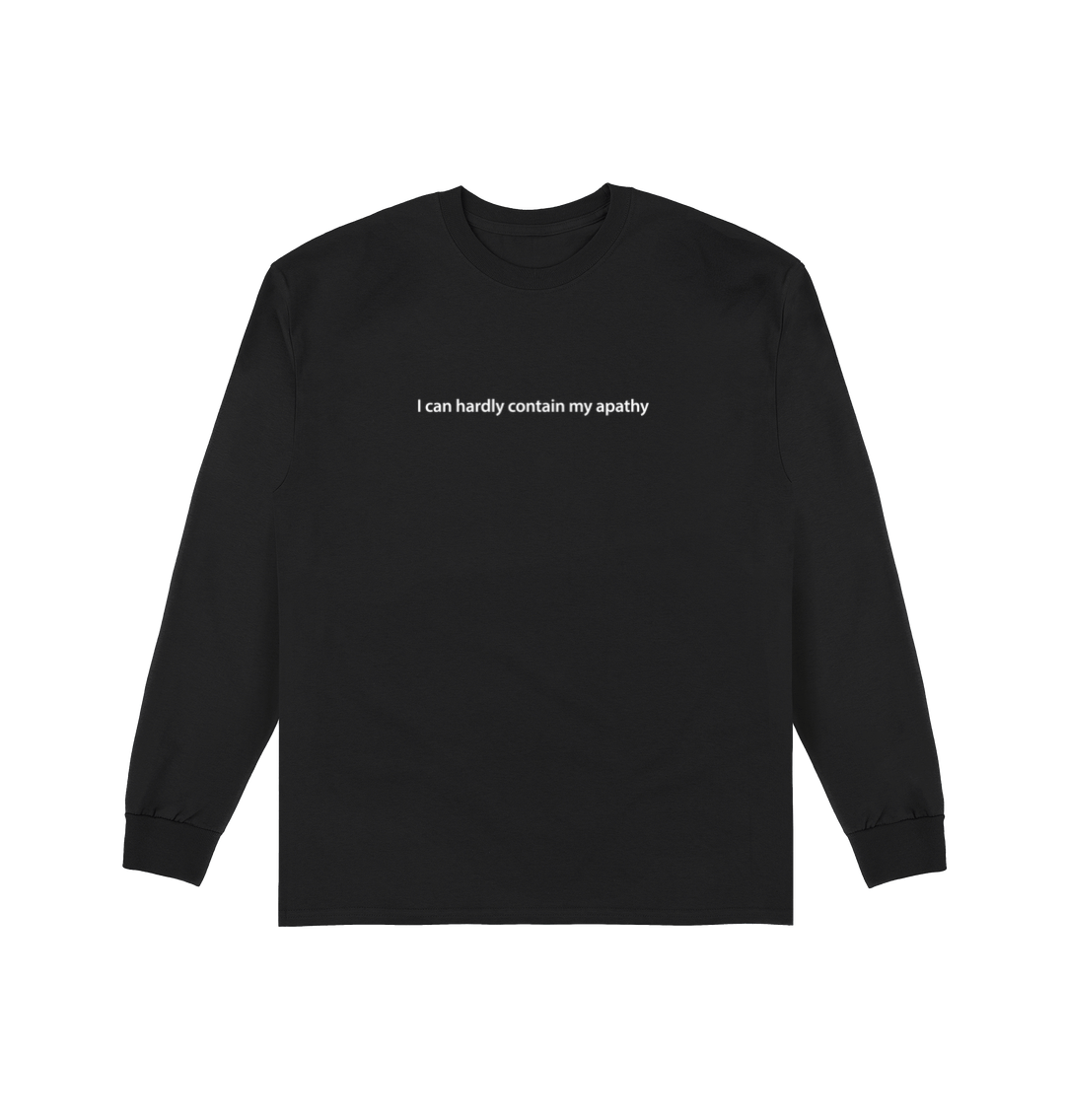 Black Printed Long Sleeve T Shirt Front