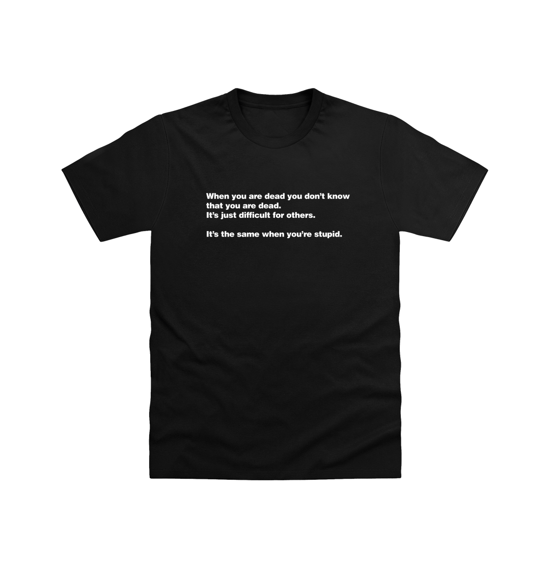Black Printed T-shirt Front