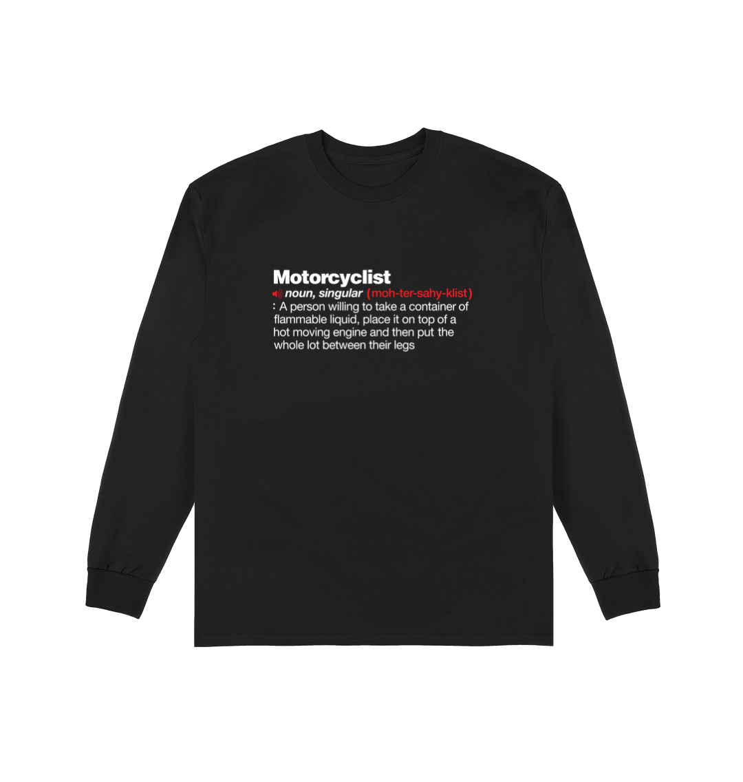Black Printed Long Sleeve T Shirt Front