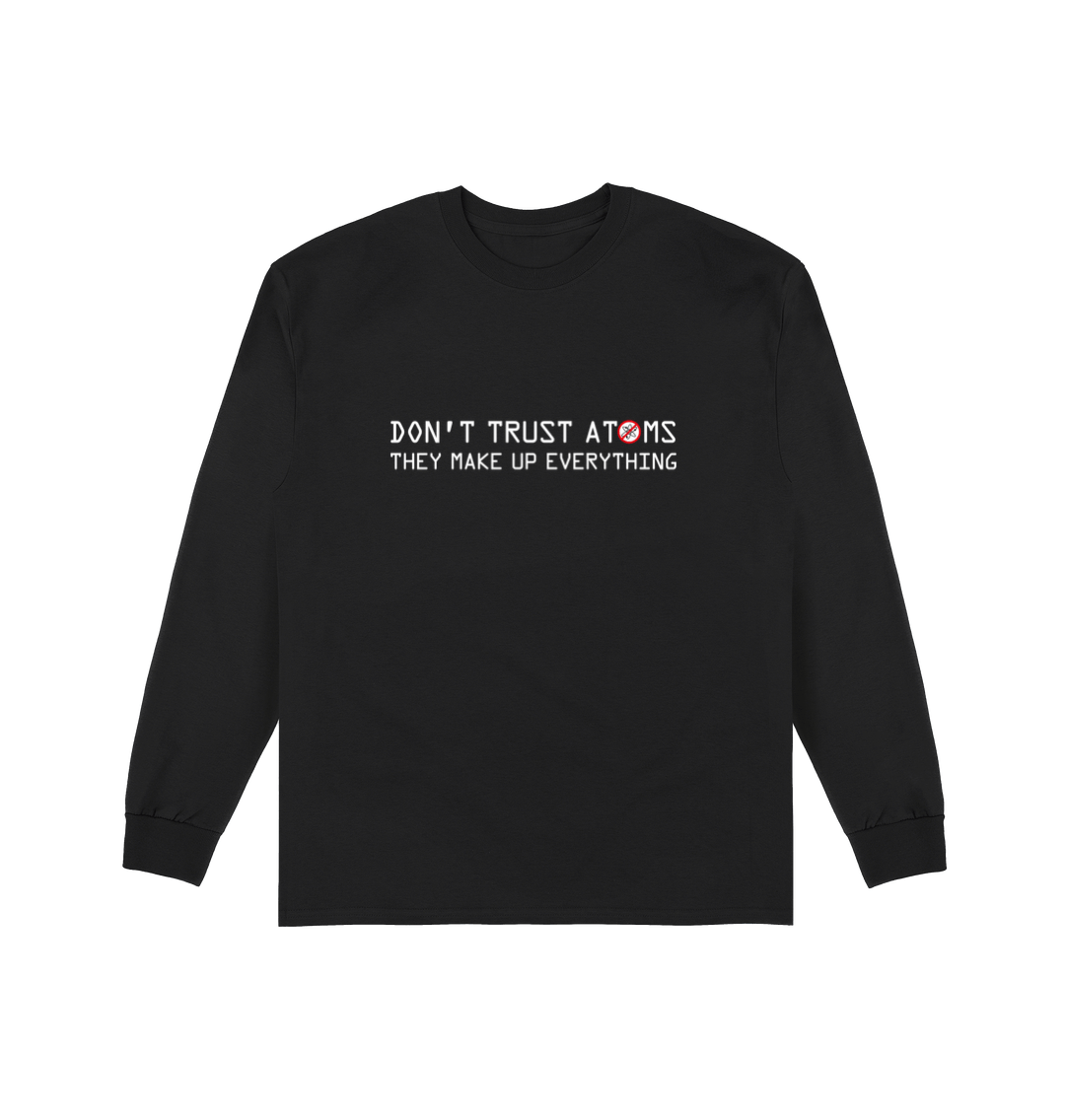 Black Printed Long Sleeve T Shirt Front