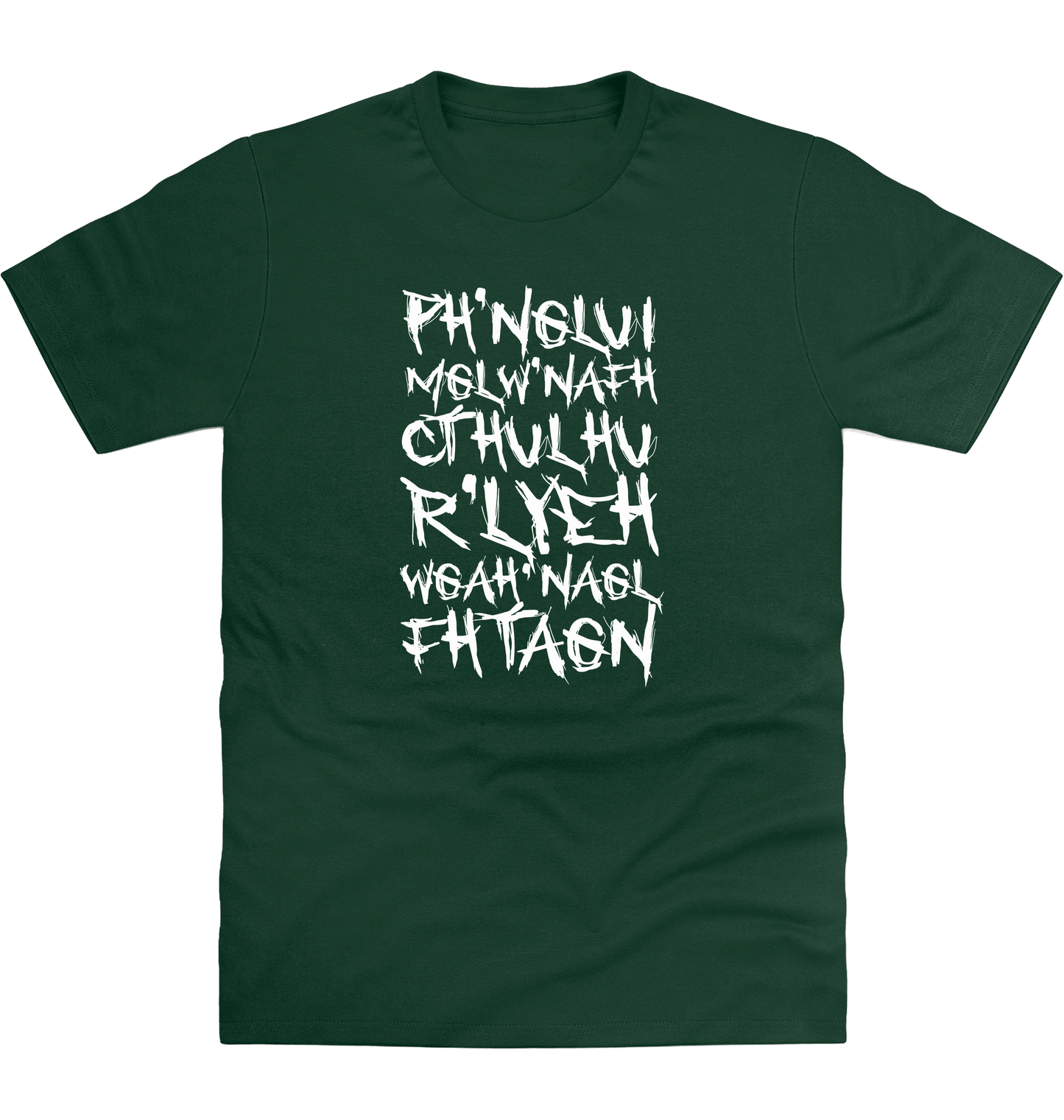 Bottle Green Printed T-shirt Front