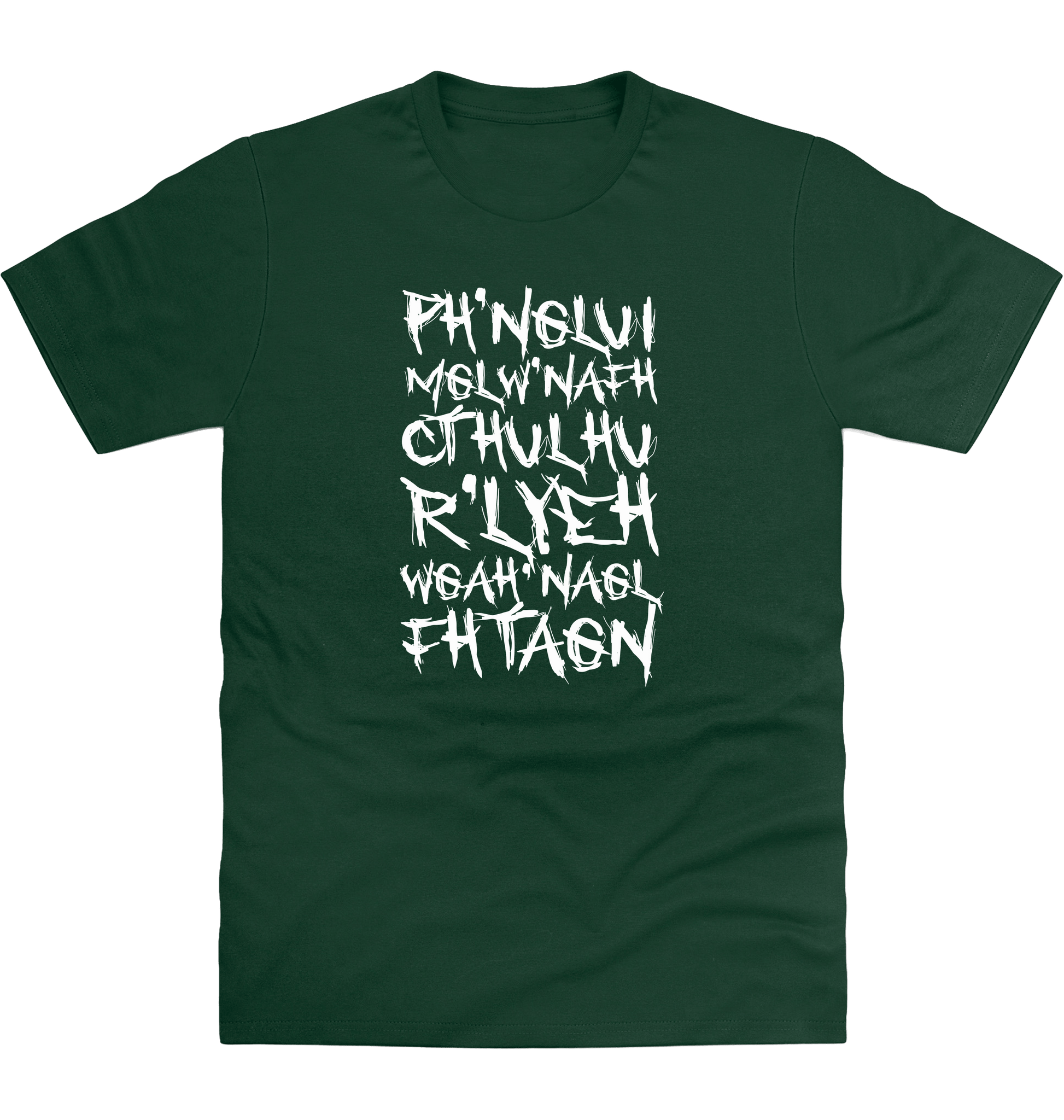 Bottle Green Printed T-shirt Front