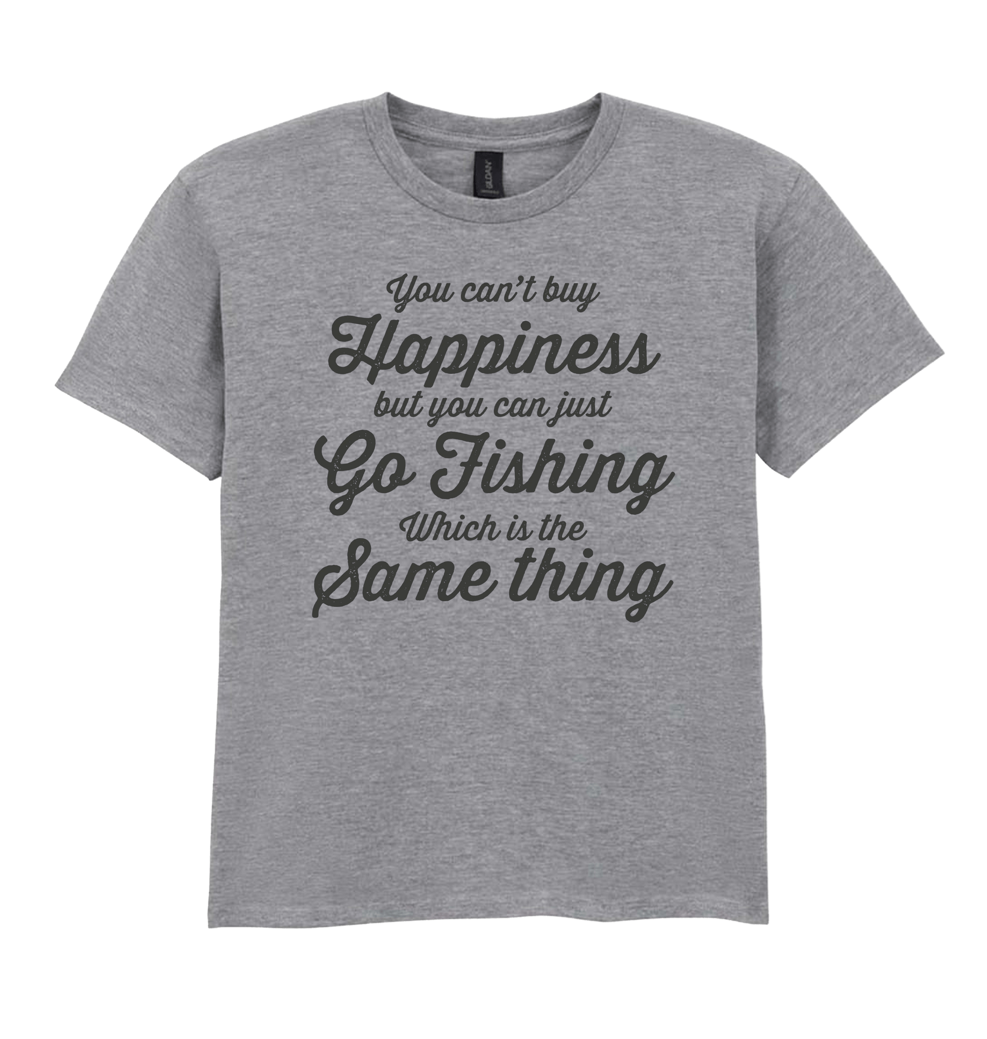 Sport Grey Printed Kids T-Shirt Front