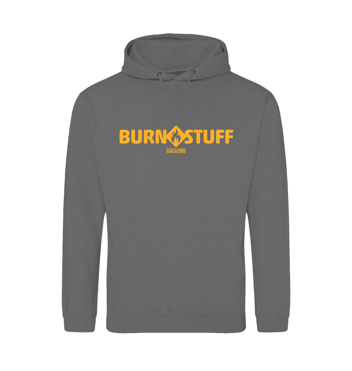 Graphite Heather Printed Hoody Front
