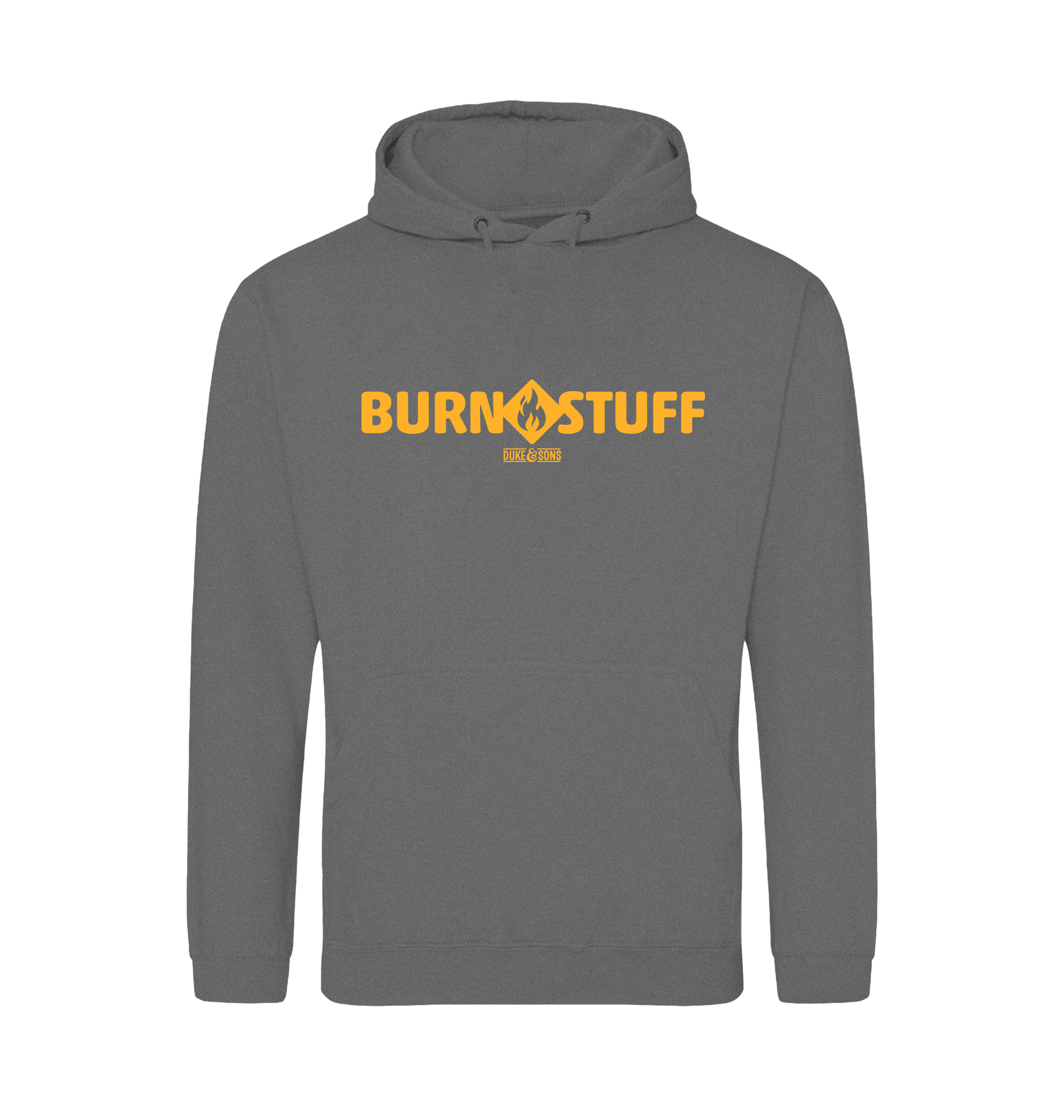 Graphite Heather Printed Hoody Front