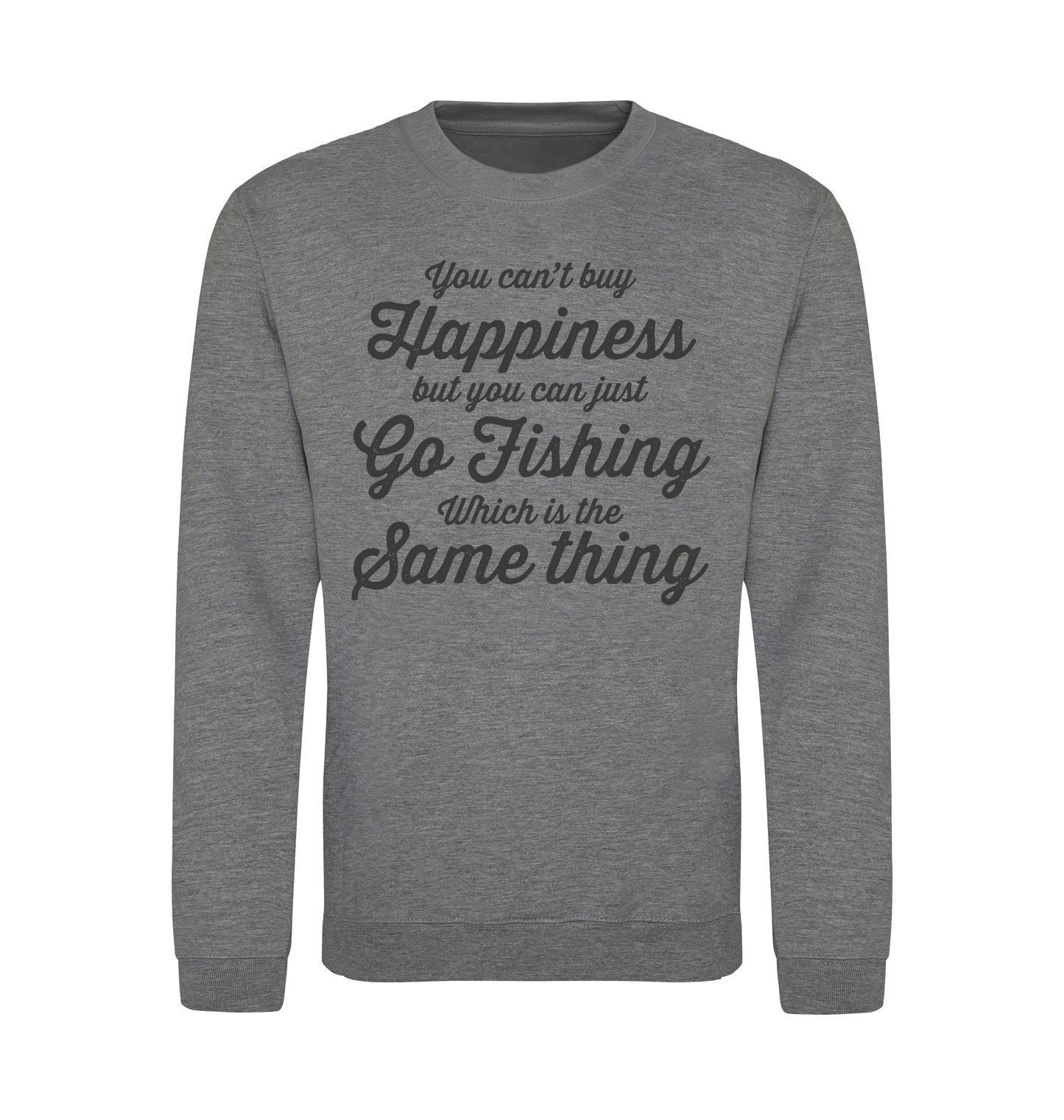 Graphite Heather Printed Sweater Front