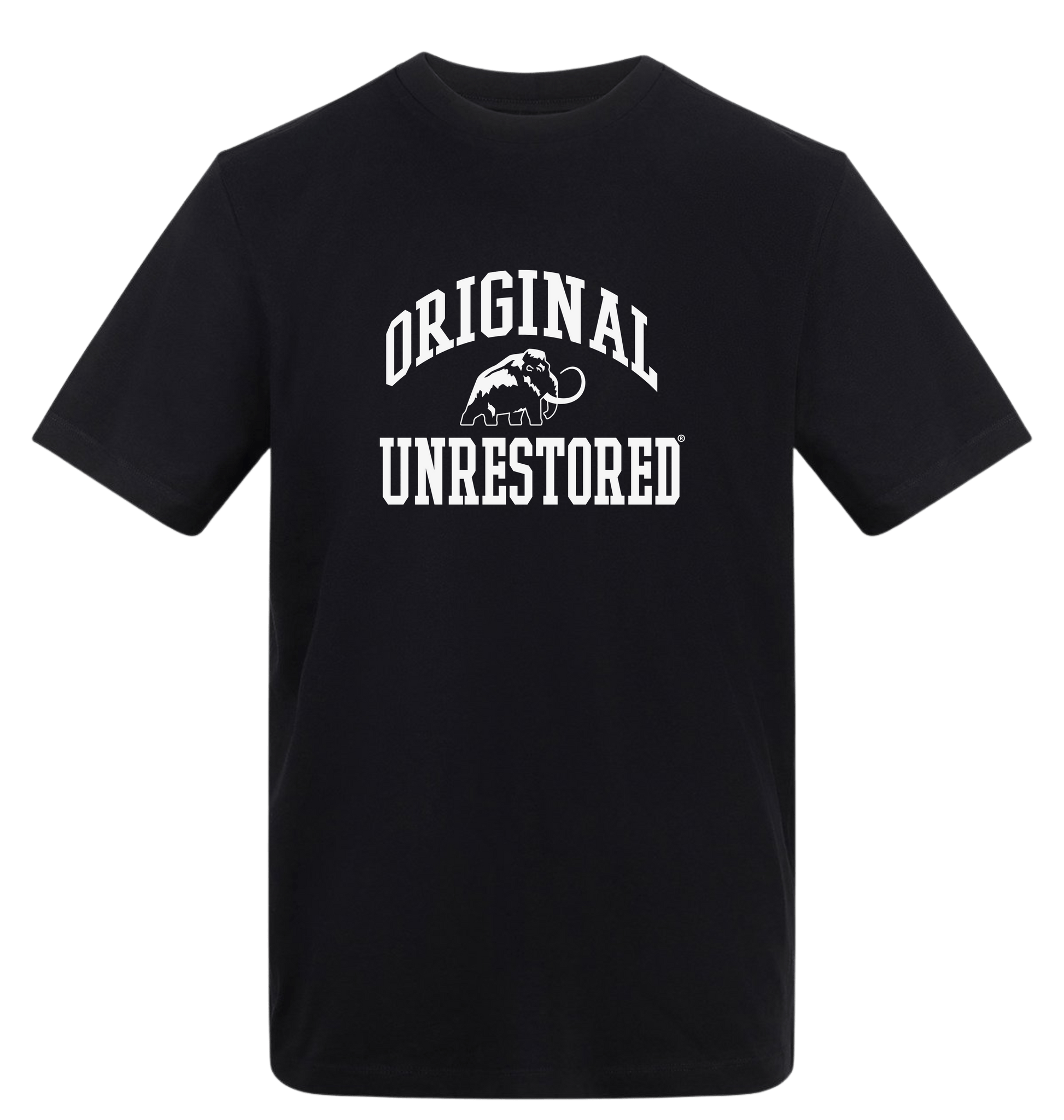 Deep Black Printed T-shirt Front
