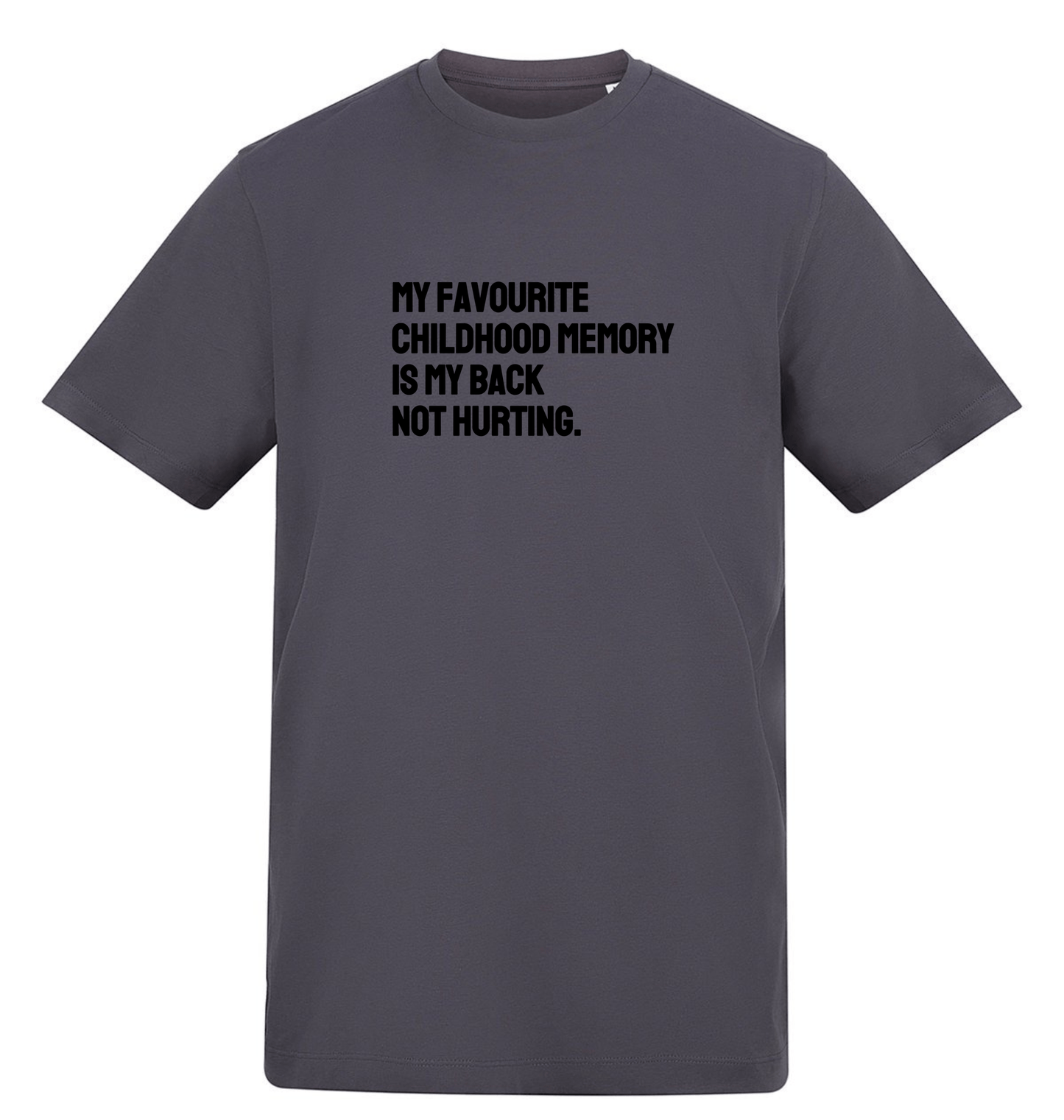 Solid Charcoal Printed T-shirt Front