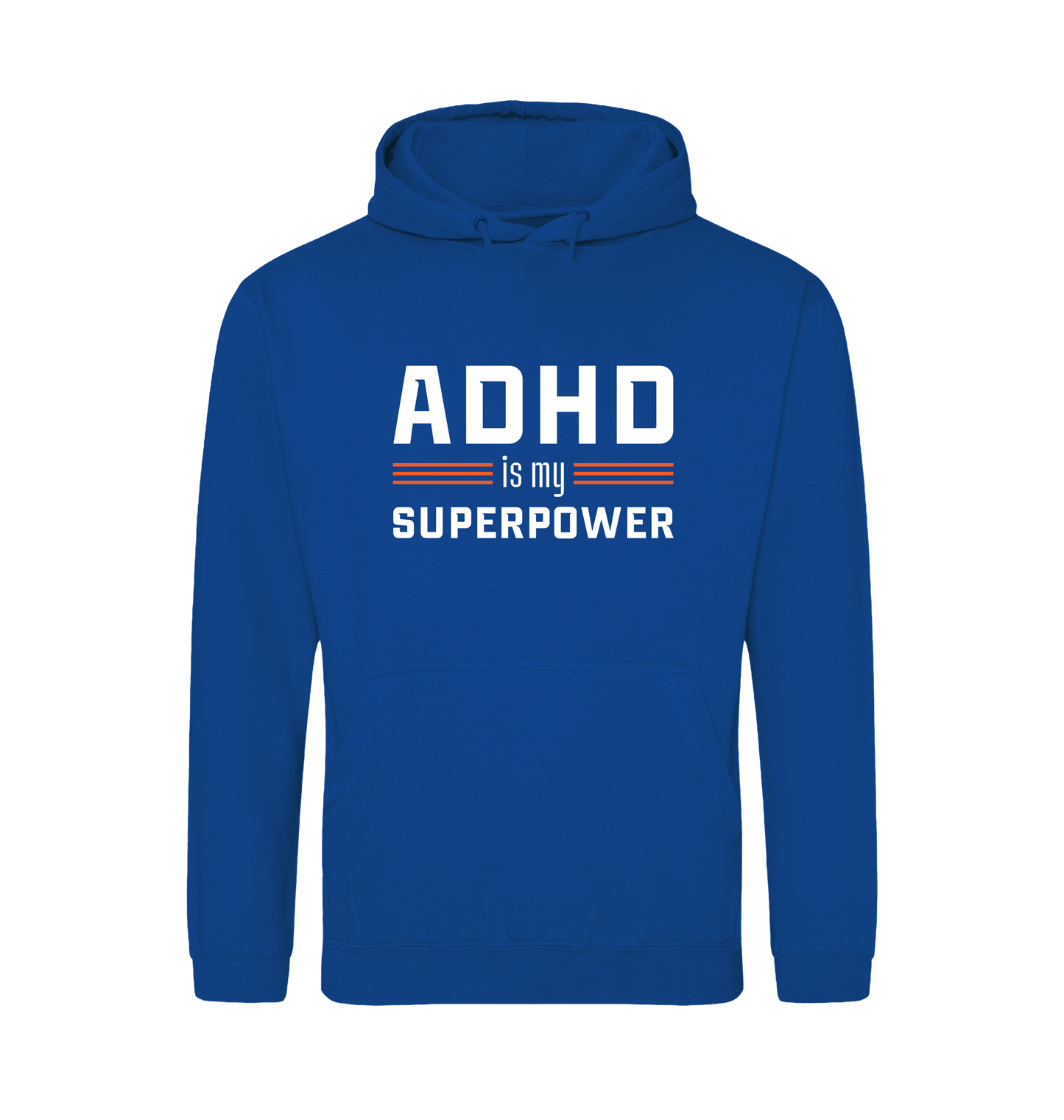 Royal Blue Printed Hoody Front