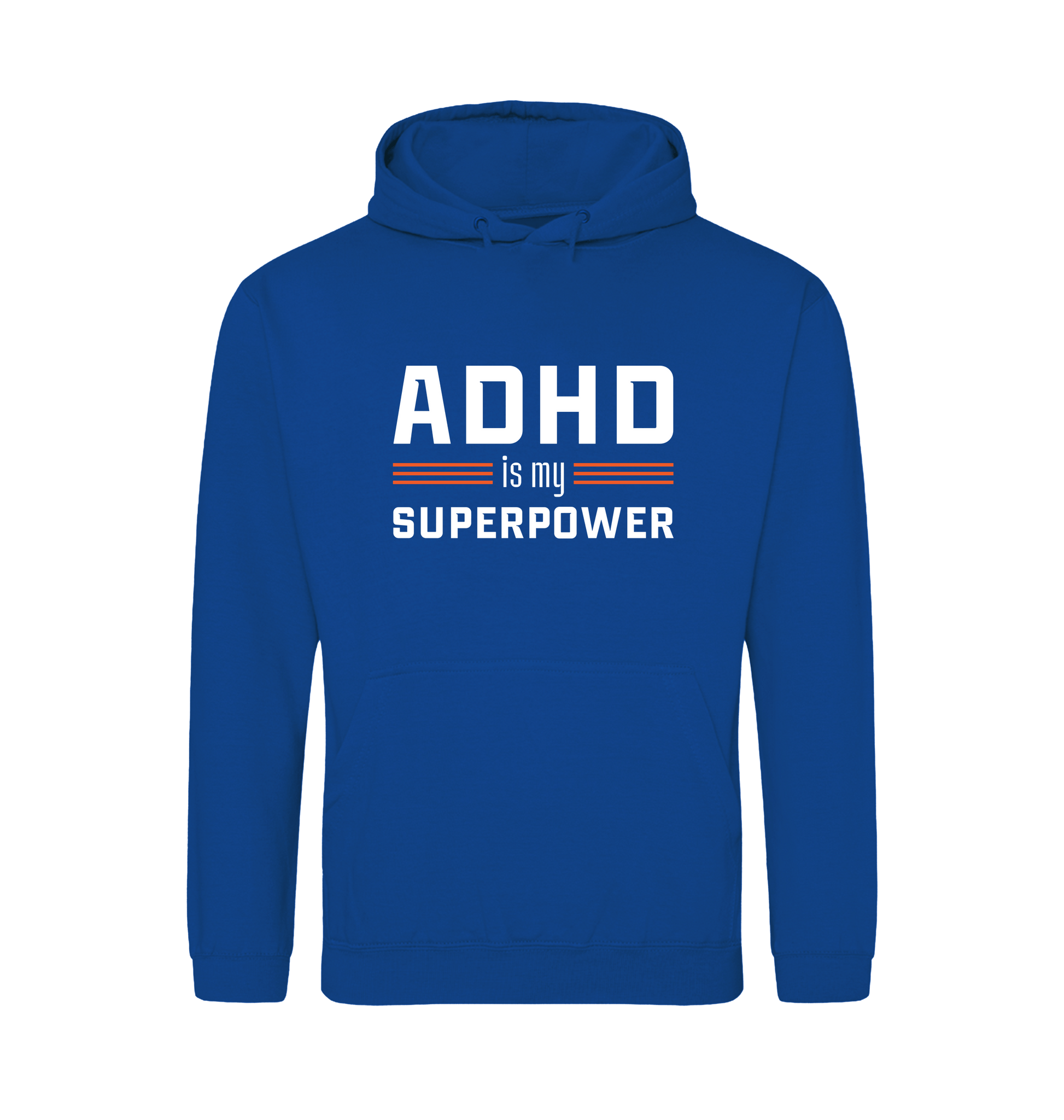 Royal Blue Printed Hoody Front