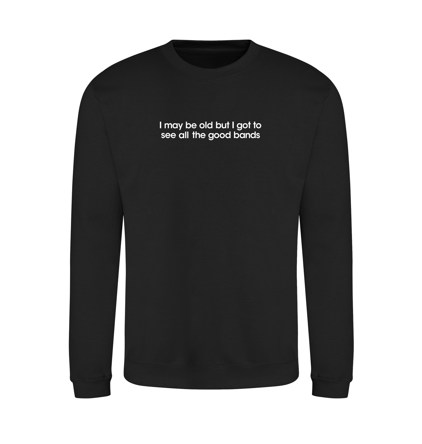 Jet Black Printed Sweater Front