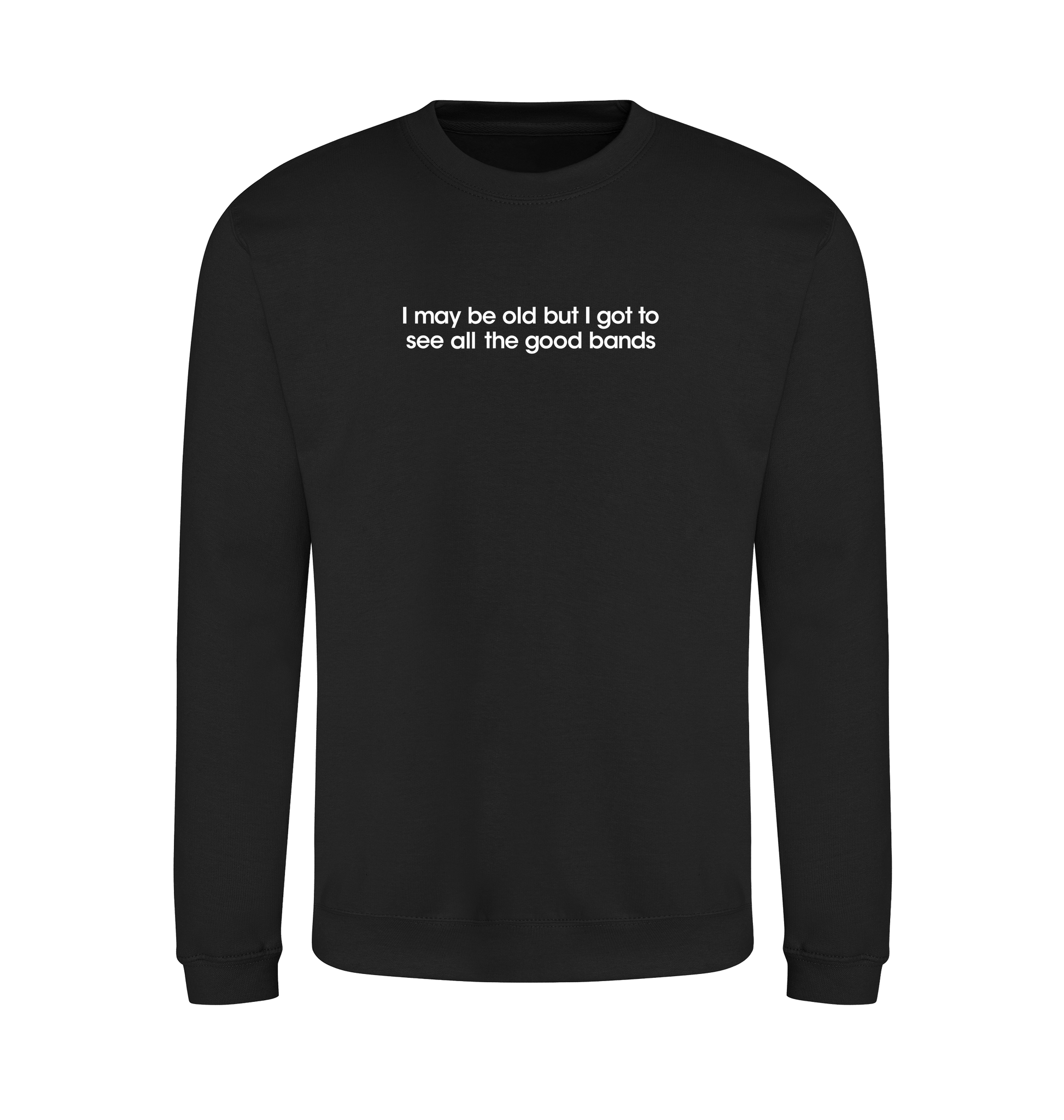 Jet Black Printed Sweater Front