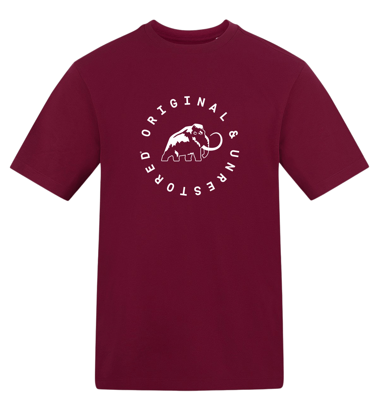 Burgundy Printed T-shirt Front
