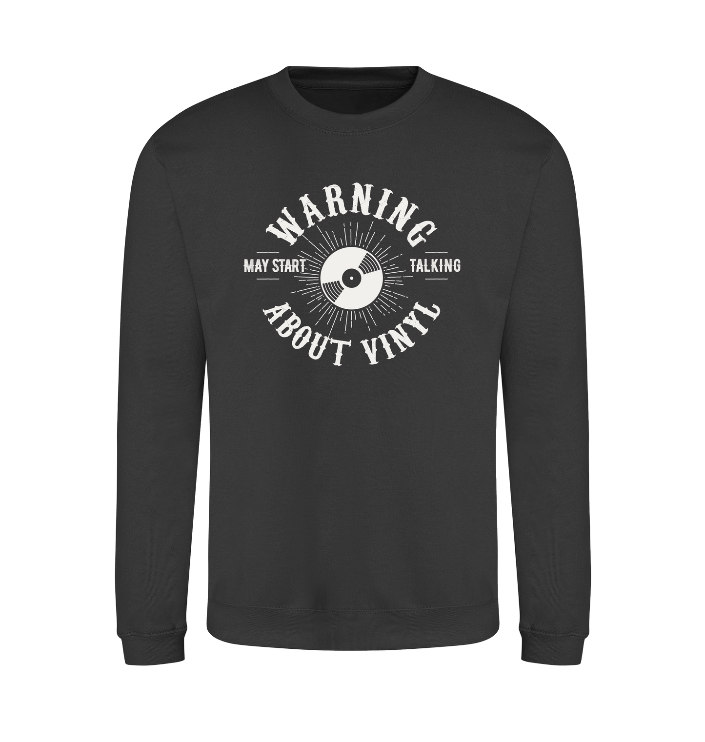 Storm Grey Printed Sweater Front