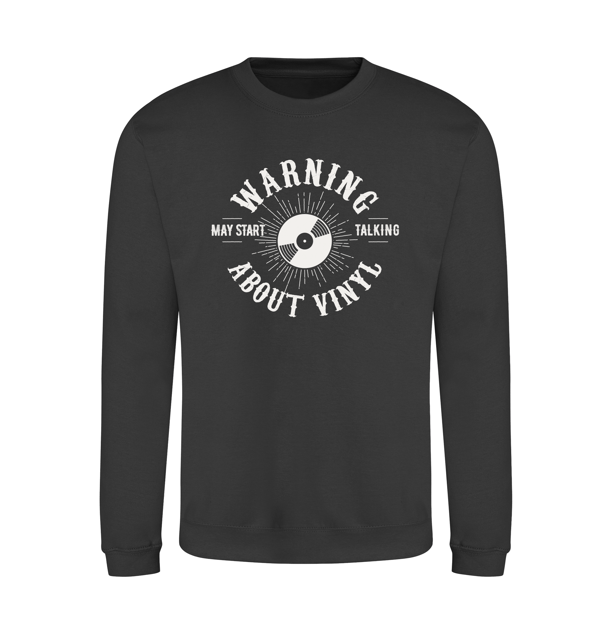 Storm Grey Printed Sweater Front