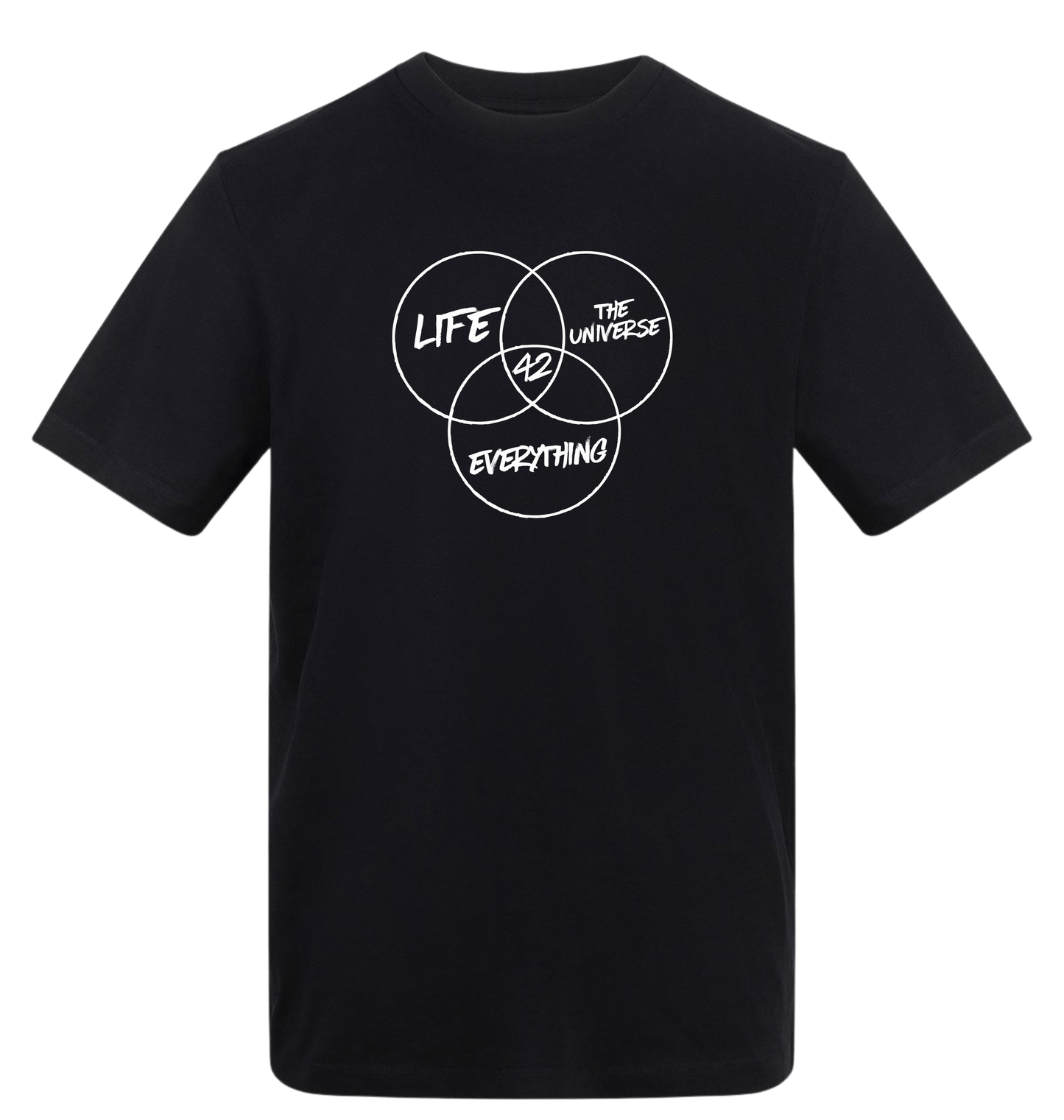 Deep Black Printed T-shirt Front