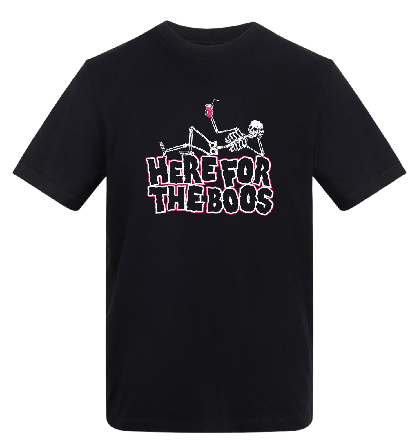 Deep Black Printed T-shirt Front