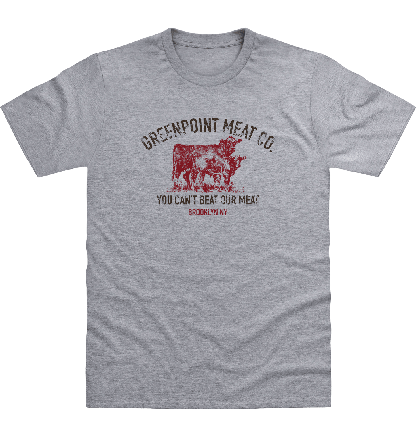 Heather Grey Printed T-shirt Front