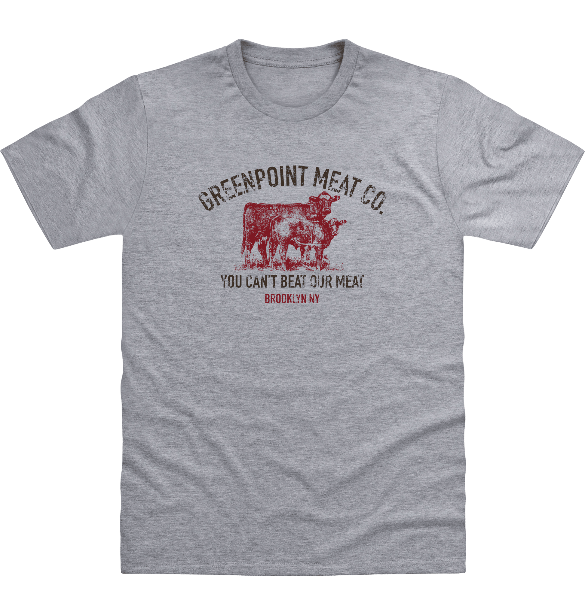 Heather Grey Printed T-shirt Front