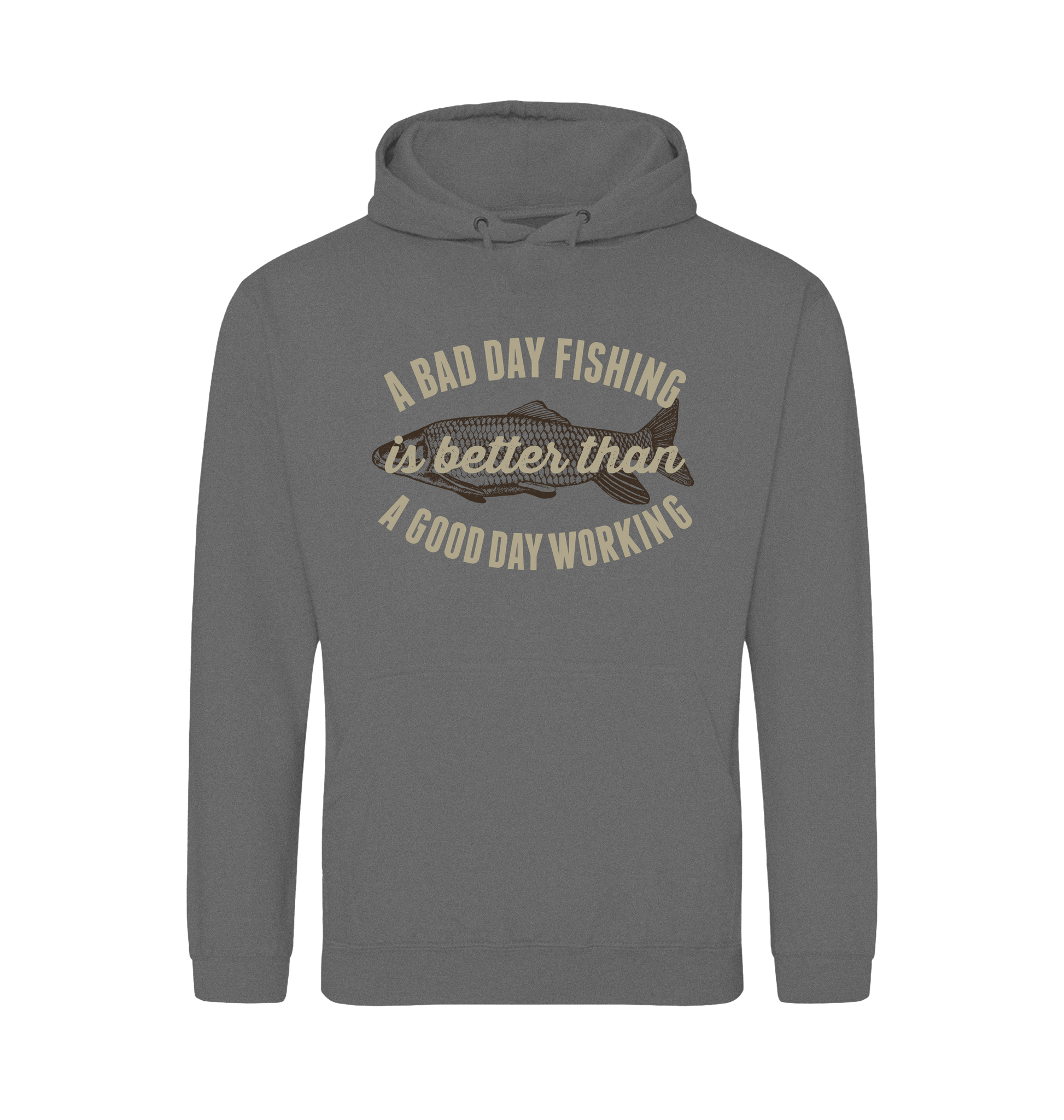 Graphite Heather Printed Hoody Front