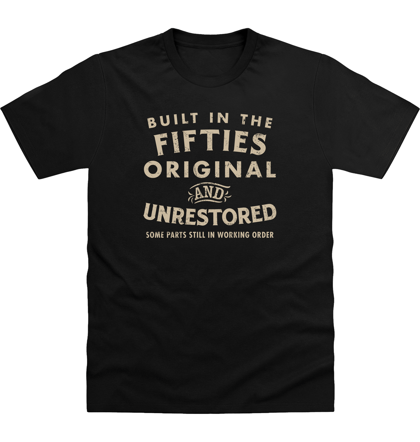 Deep Black Printed T-shirt Front