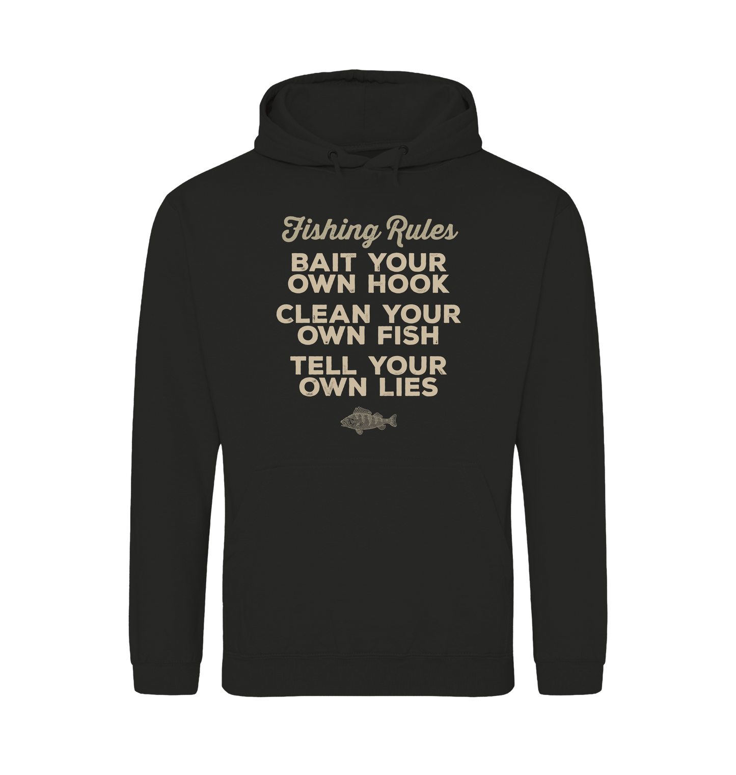 Jet Black Printed Hoody Front