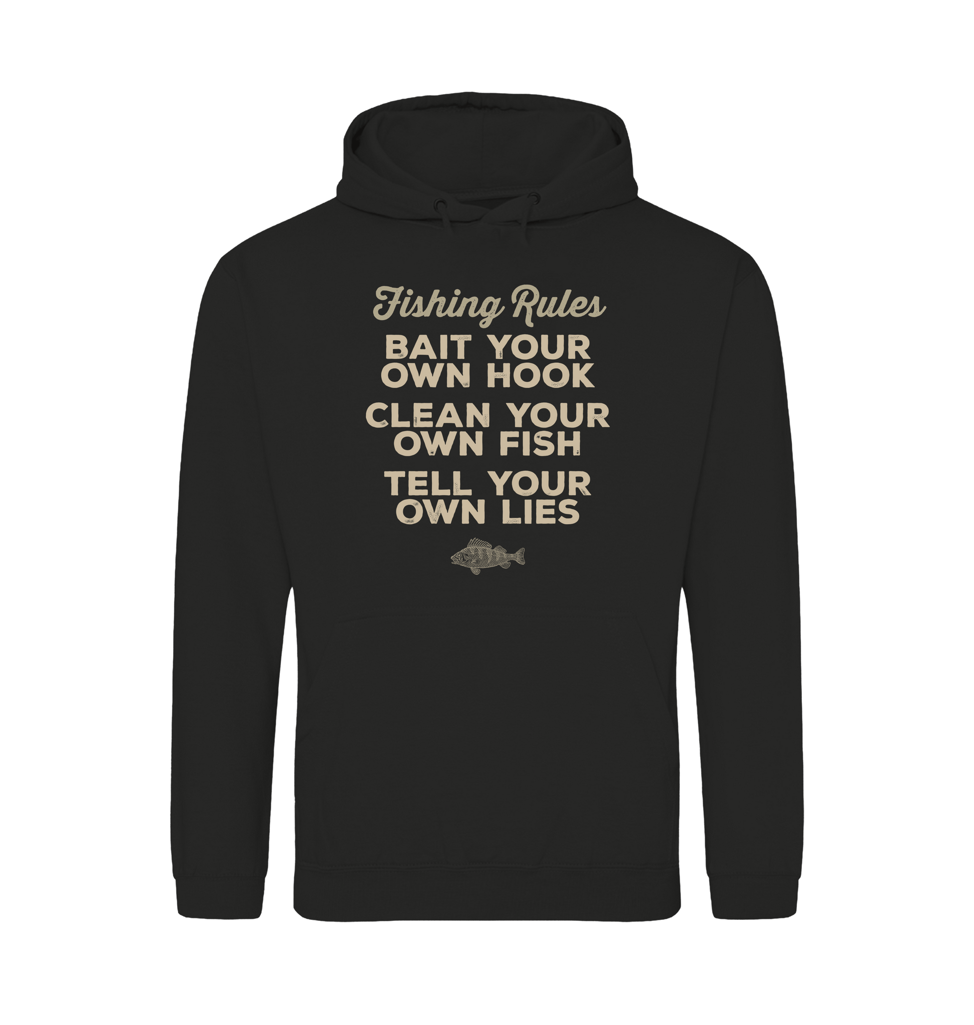 Jet Black Printed Hoody Front