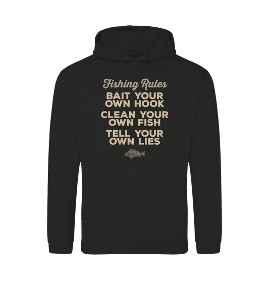 Jet Black Printed Hoody Front