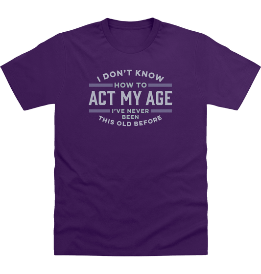 Purple Printed T-shirt Front