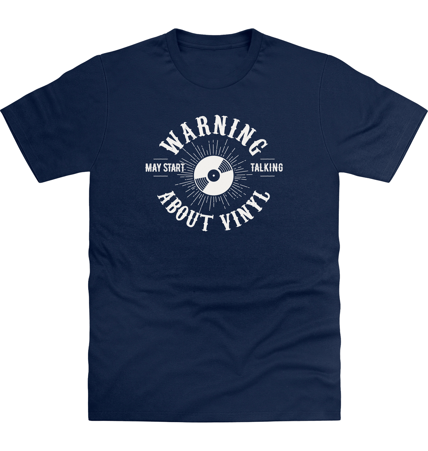 New French Navy Printed T-shirt Front