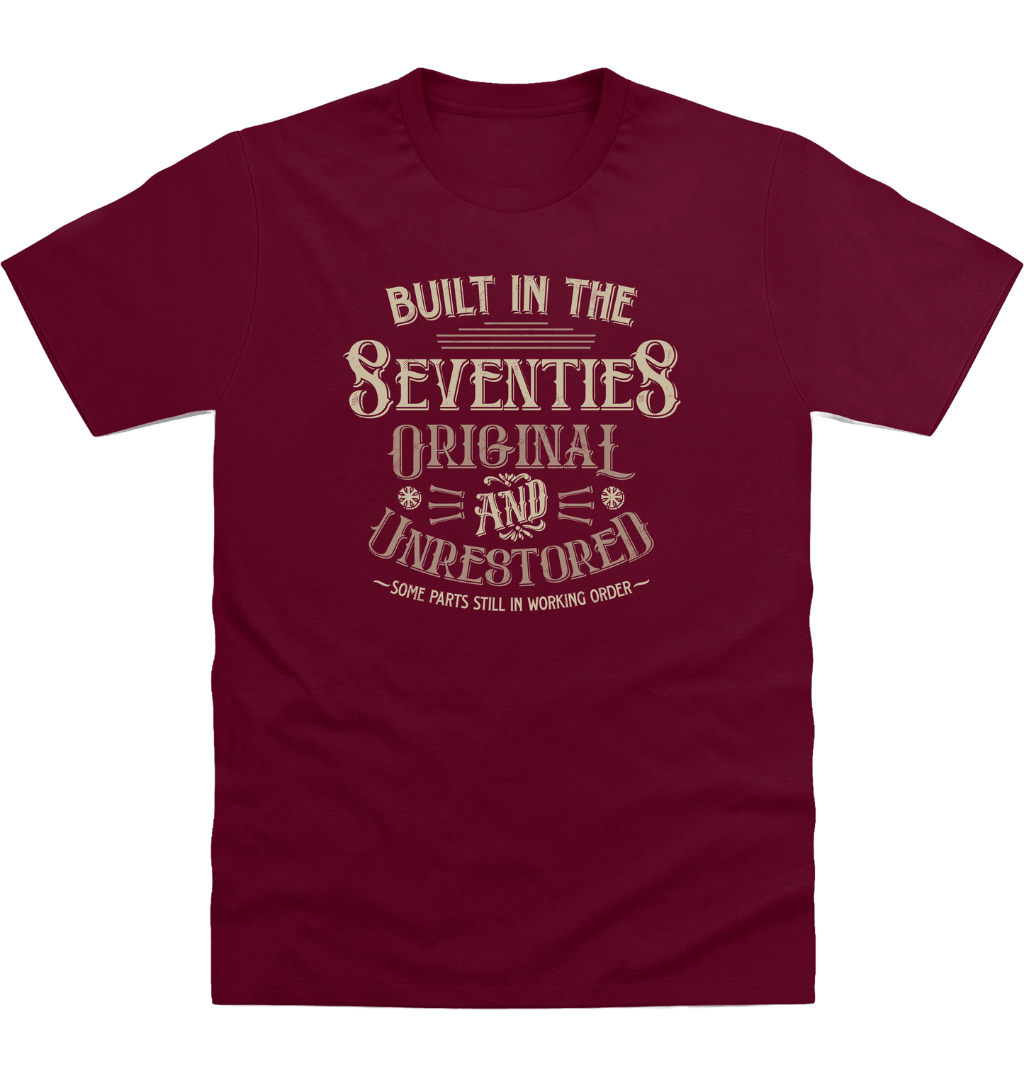 Burgundy Printed T-shirt Front