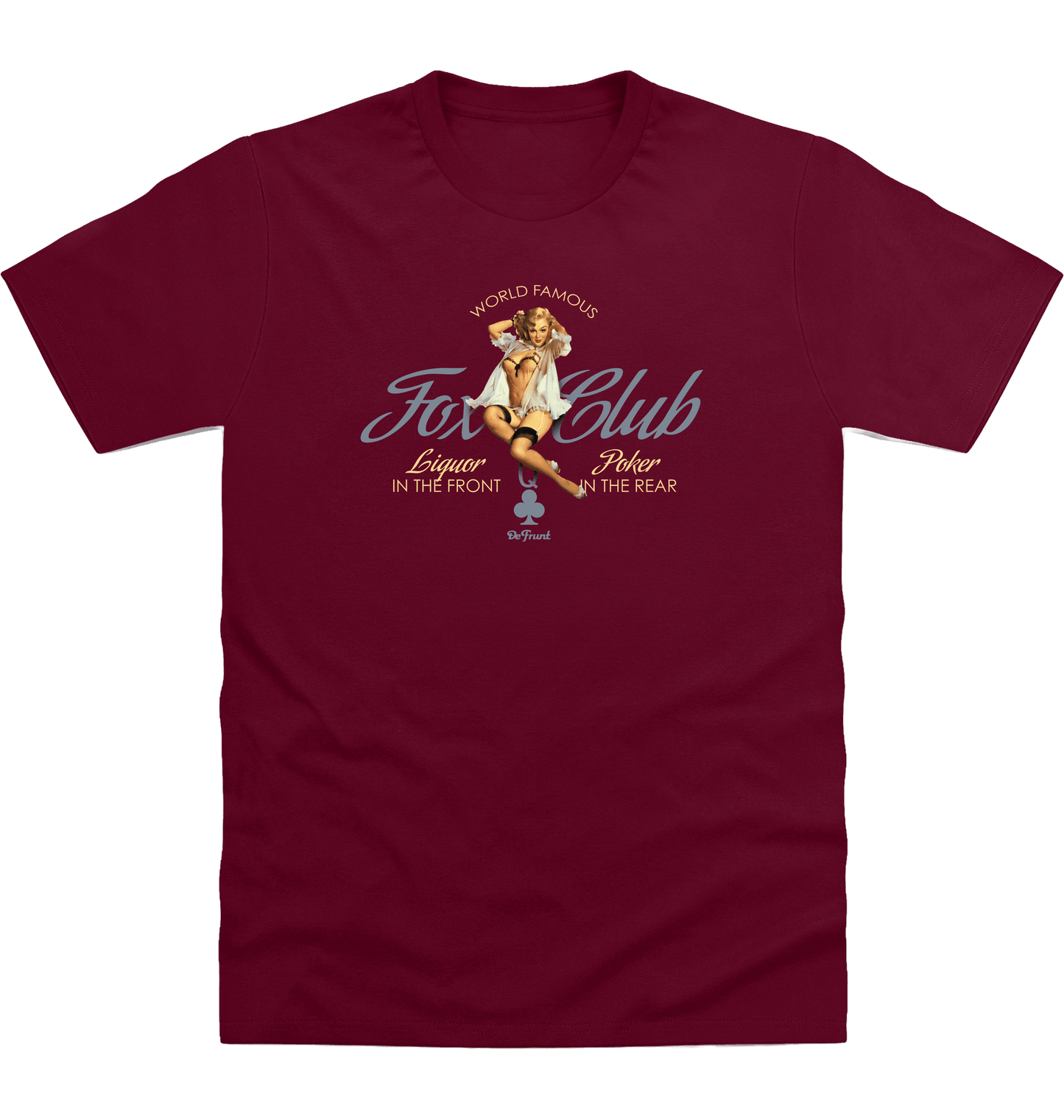 Burgundy Printed T-shirt Front
