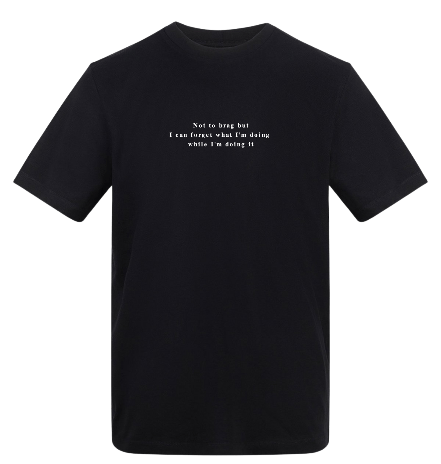 Deep Black Printed T-shirt Front