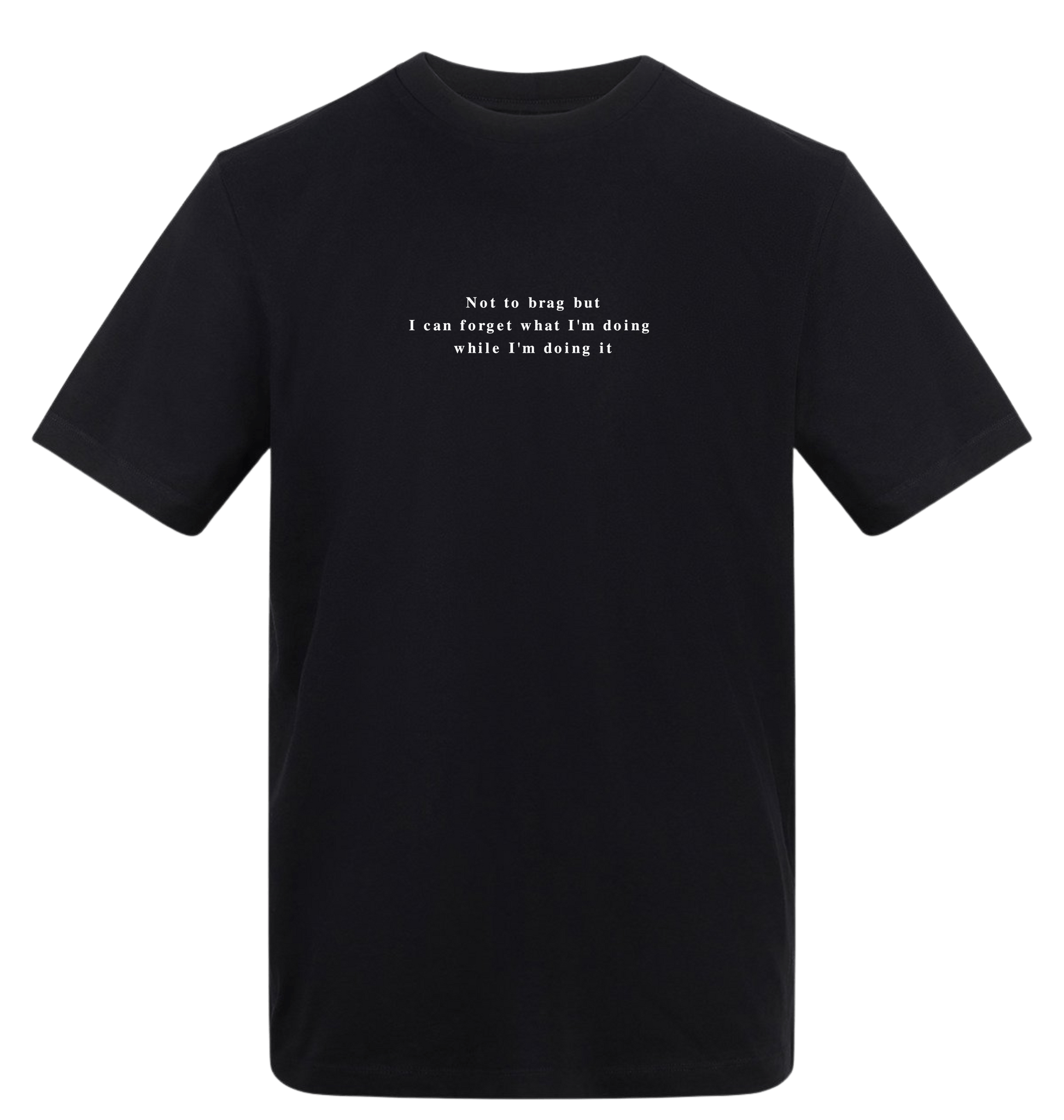 Deep Black Printed T-shirt Front