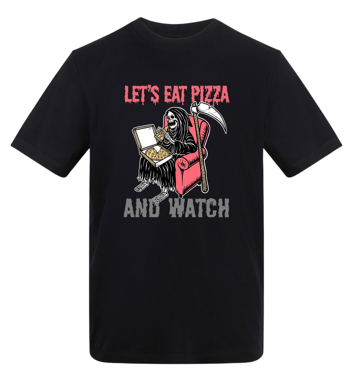 Deep Black Printed T-shirt Front