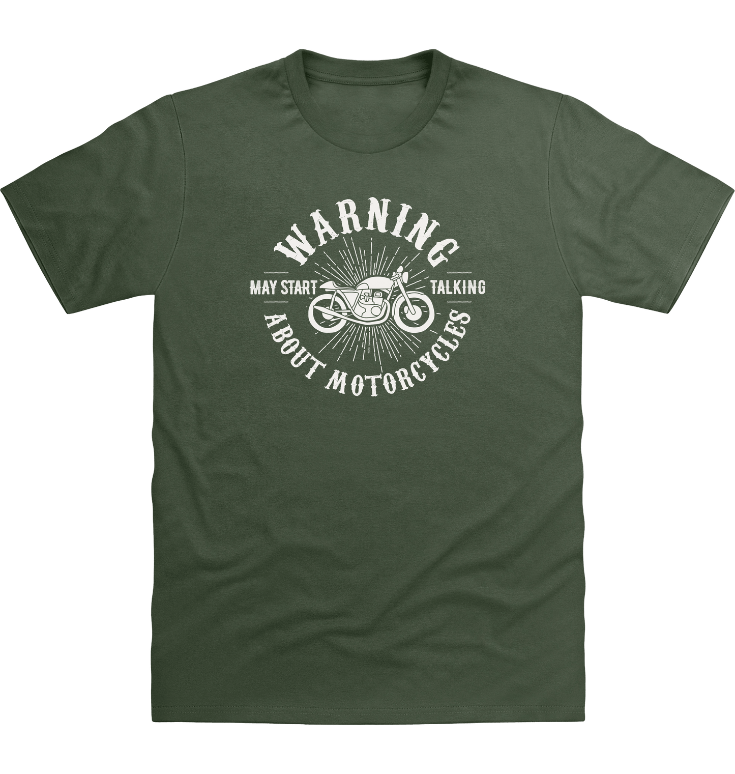 Earthy Green Printed T-shirt Front
