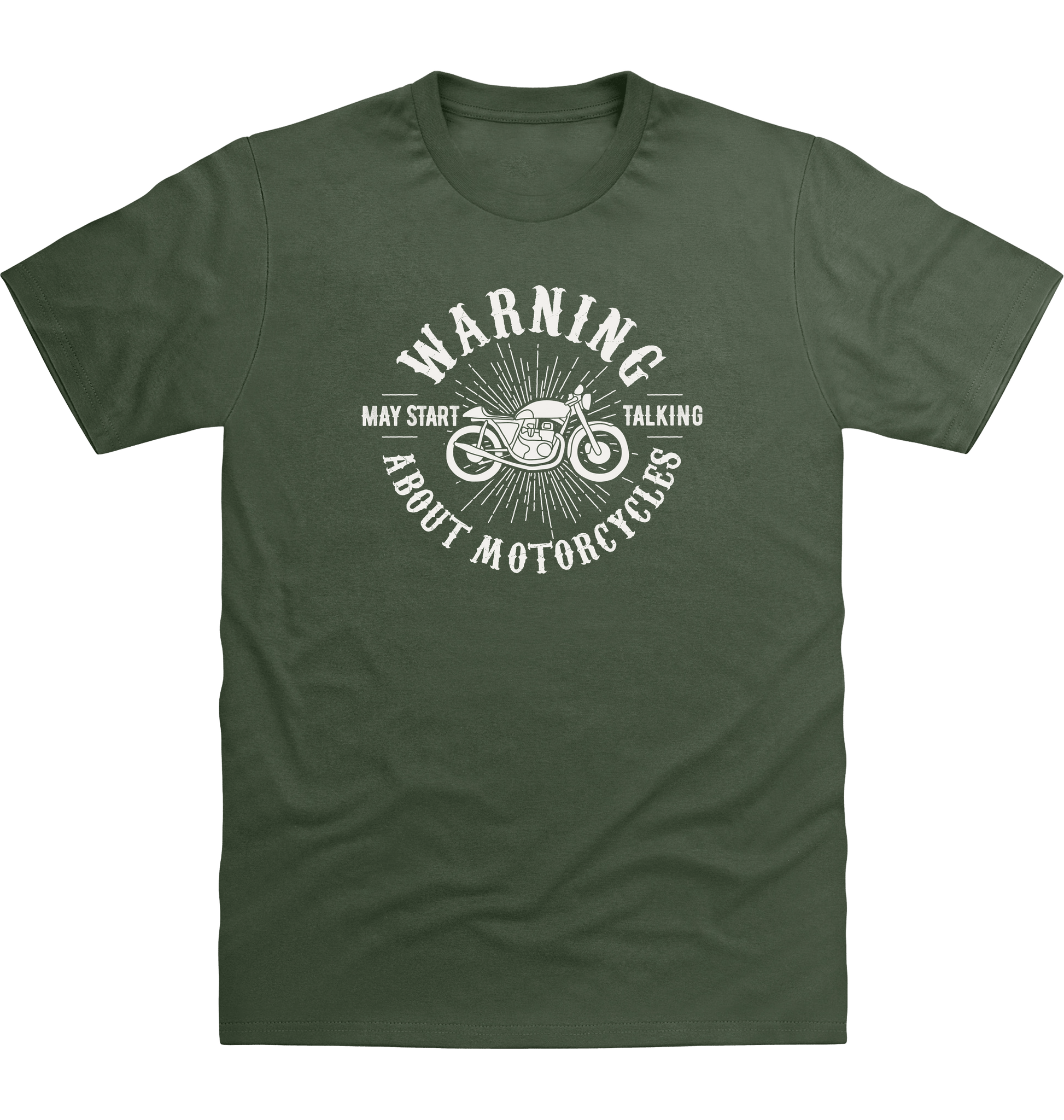 Earthy Green Printed T-shirt Front