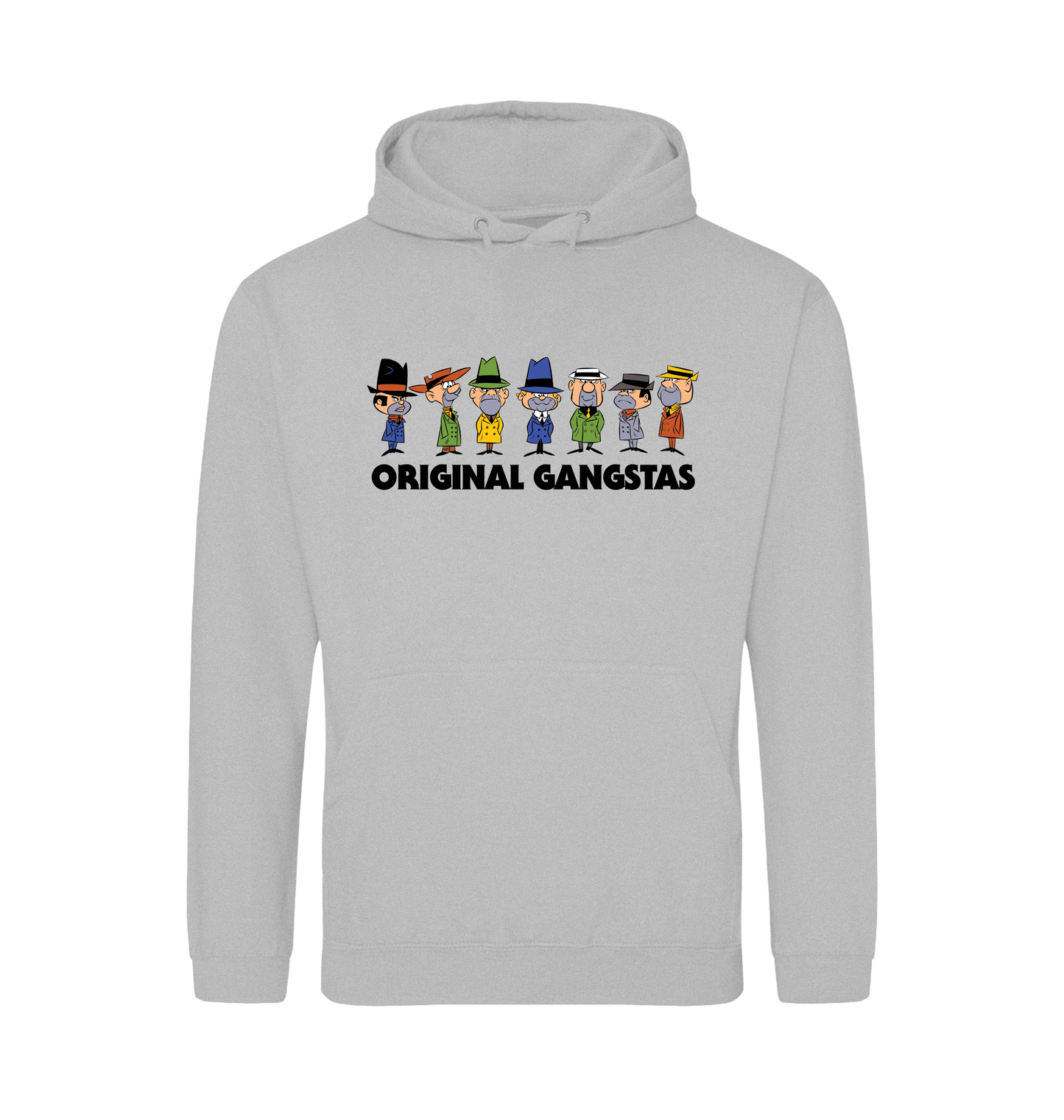 Heather Grey Printed Hoody Front