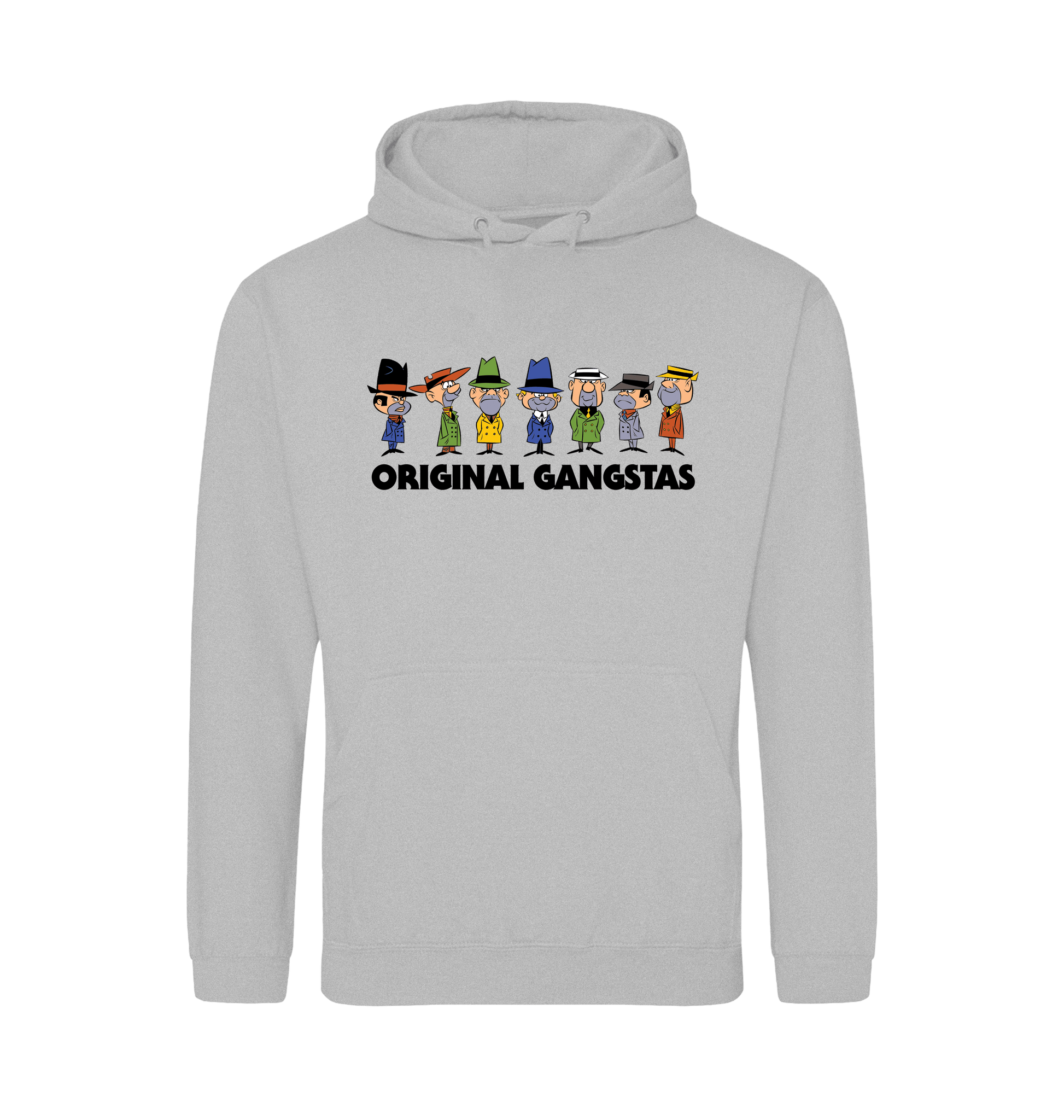 Heather Grey Printed Hoody Front