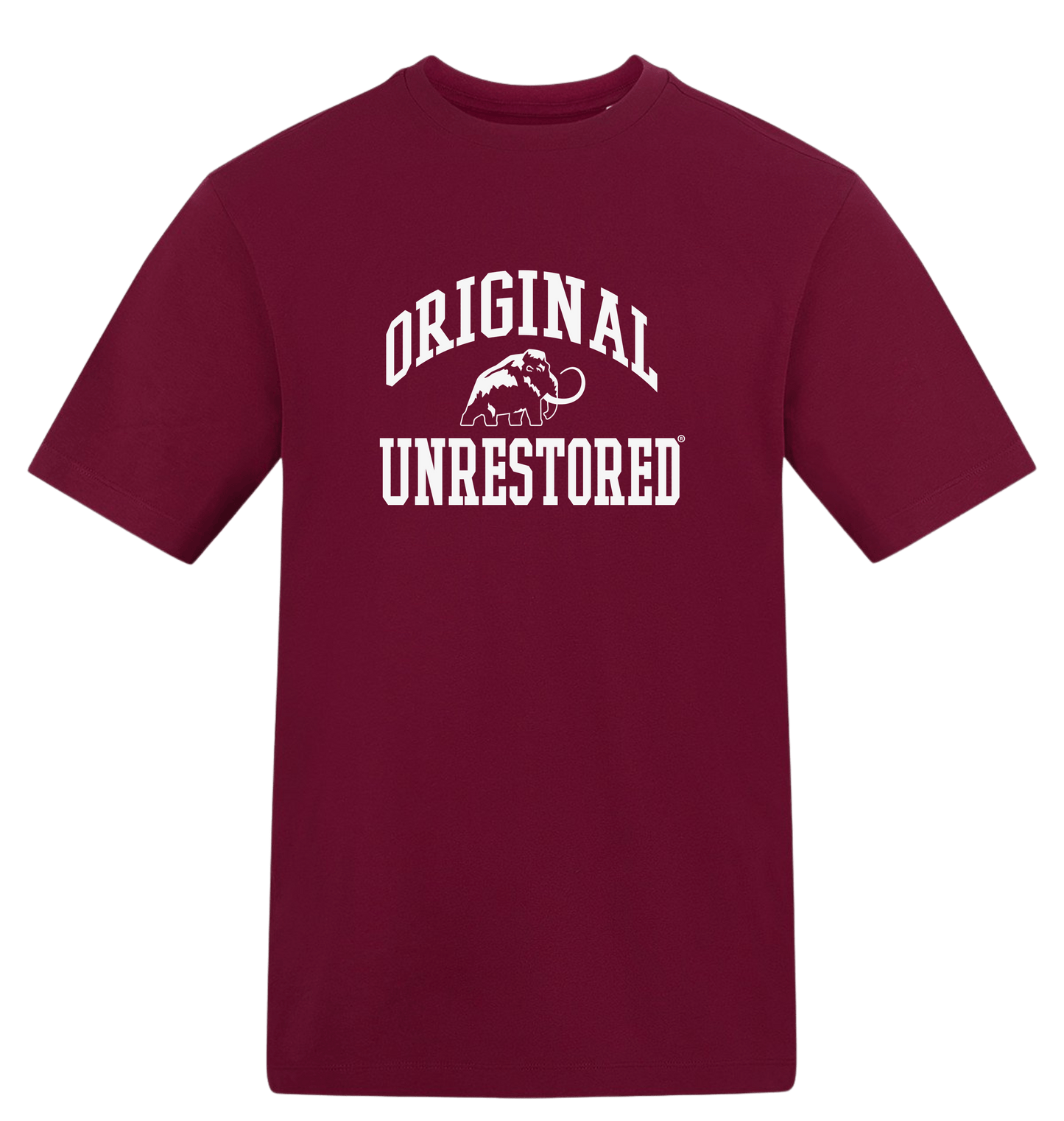 Burgundy Printed T-shirt Front
