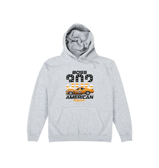 Heather Grey Printed Hoody Front